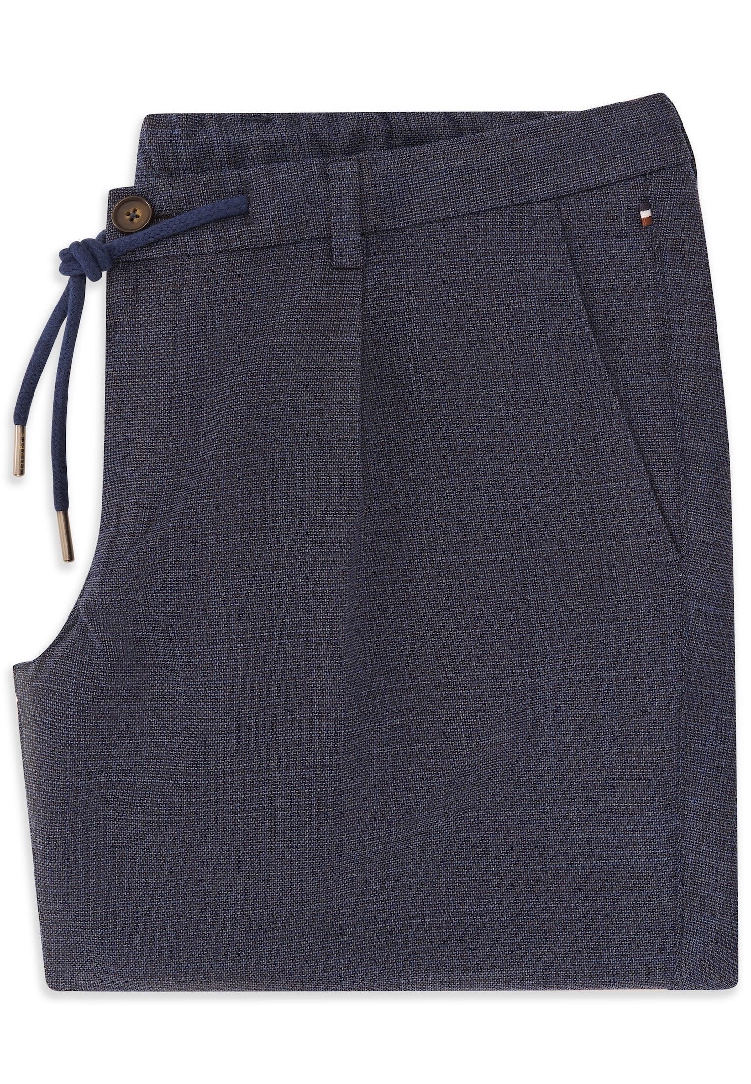 Bugatti Superior Touch Pleated Trousers Navy 33 3
