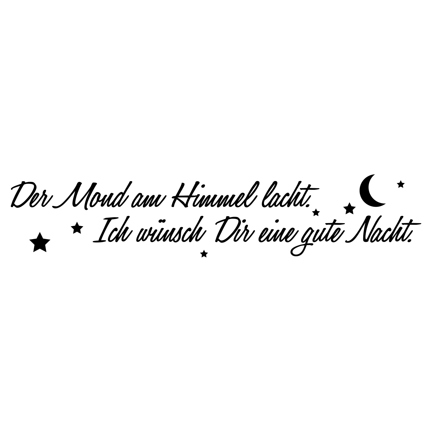 »Der lacht...«, | hohe BAUR bestellen Wandtattoo Mond Klebkraft queence am Himmel