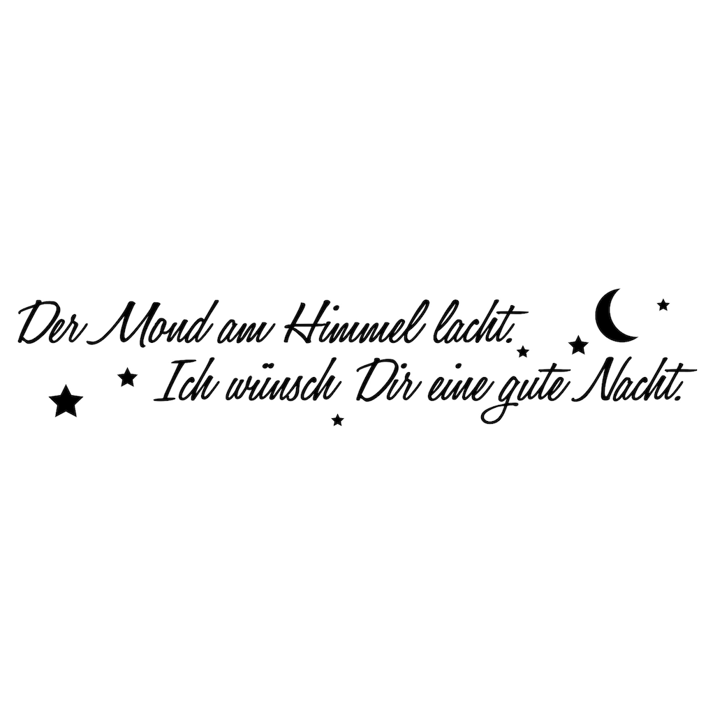 queence Wandtattoo »Der Mond am Himmel lacht...«