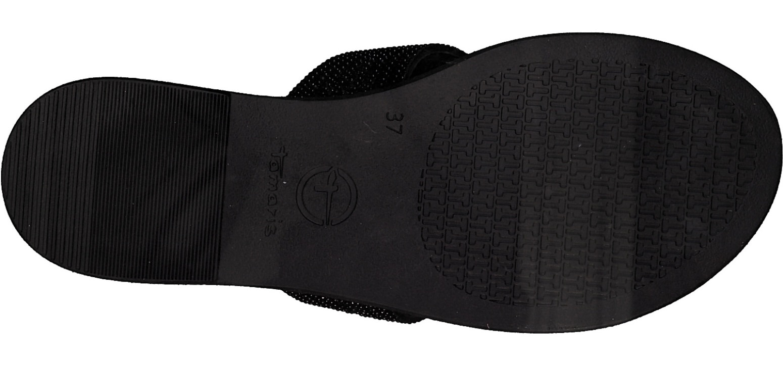 Tamaris Pantolette, Blockabsatz, Festtagsschuh, Sommerschuh in funkelnder Optik