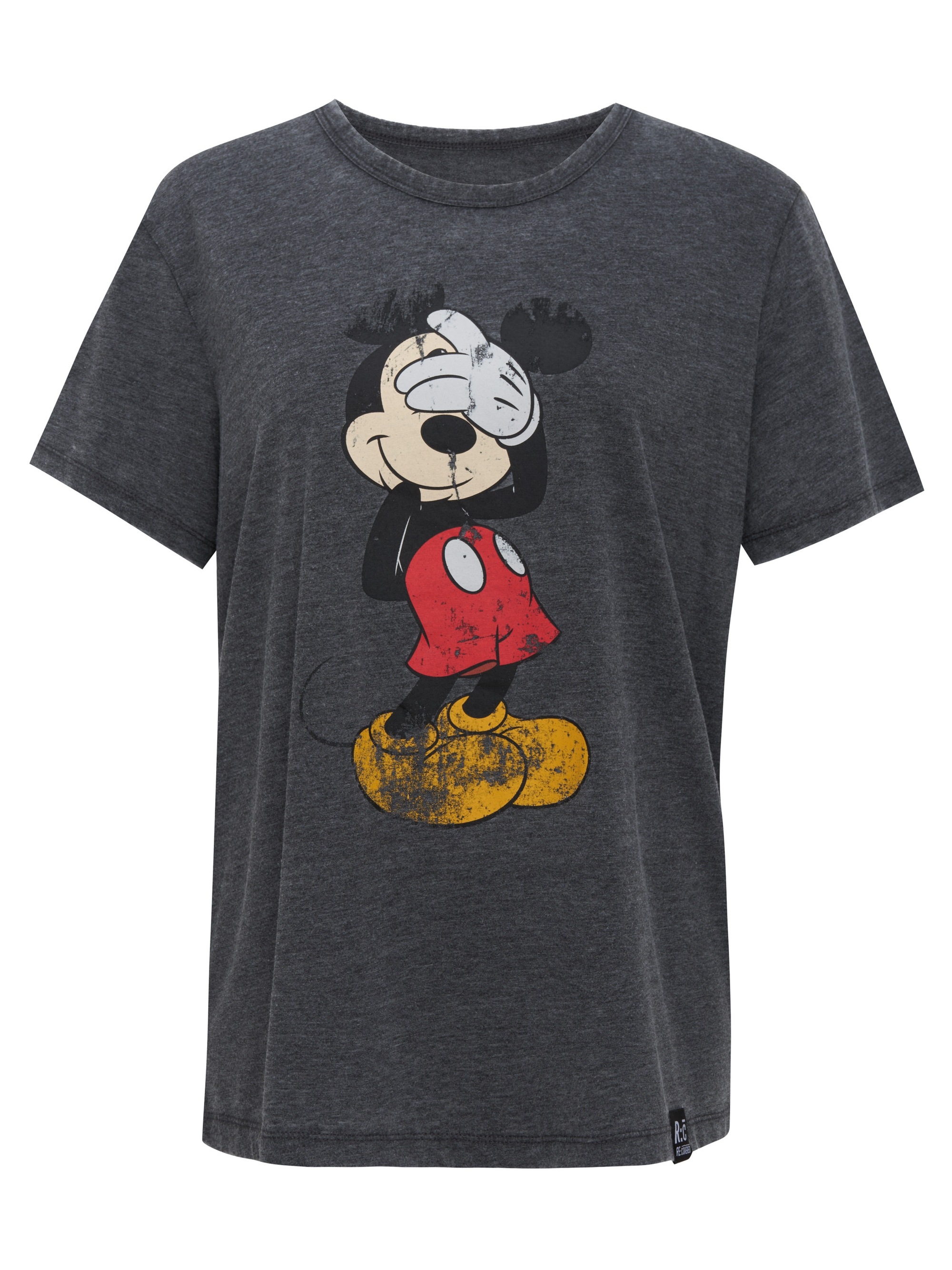 Recovered T-Shirt »Mickey Mouse Shy«, (1 tlg.), mit angesagtem Mickey Mouse-Print