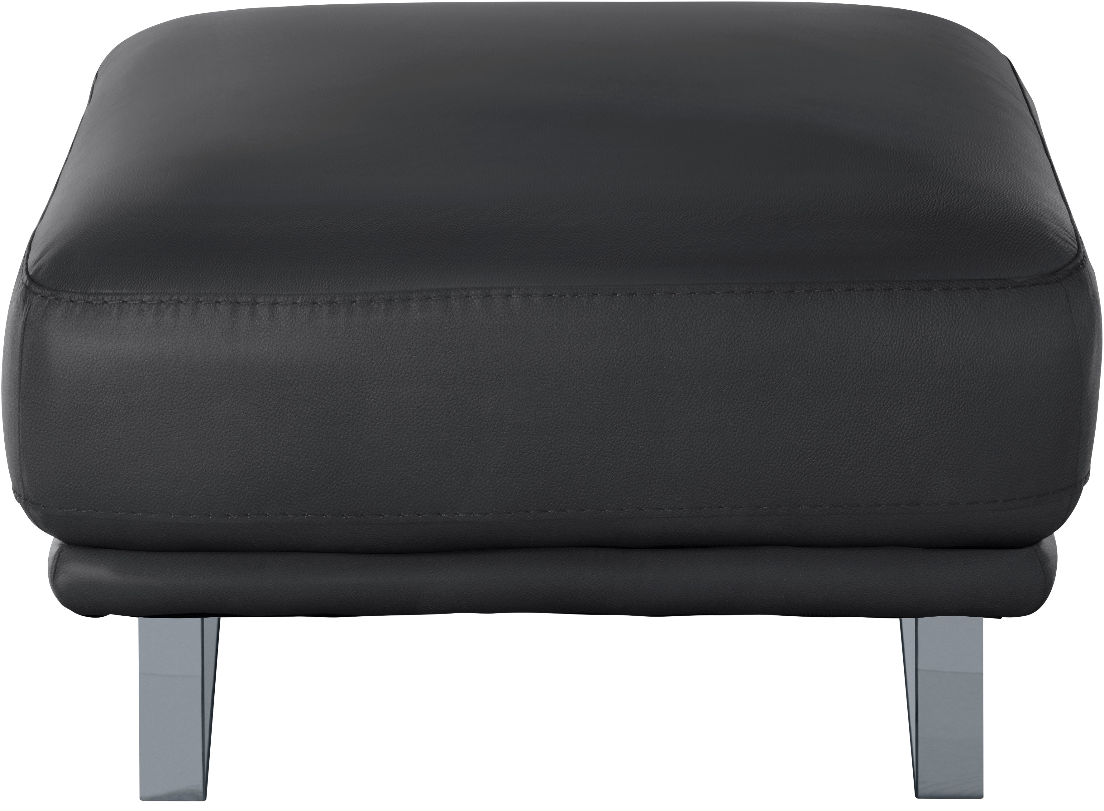 Thumbnail - W.SCHILLIG Hocker "montanaa" mit Metallkufen in Silber matt, Breite 71 cm