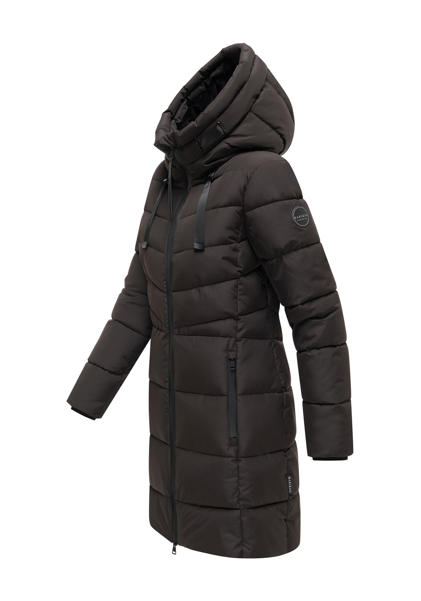 Marikoo Winterjacke »Natsukoo XVI« Stepp Mantel mit großer Kapuze