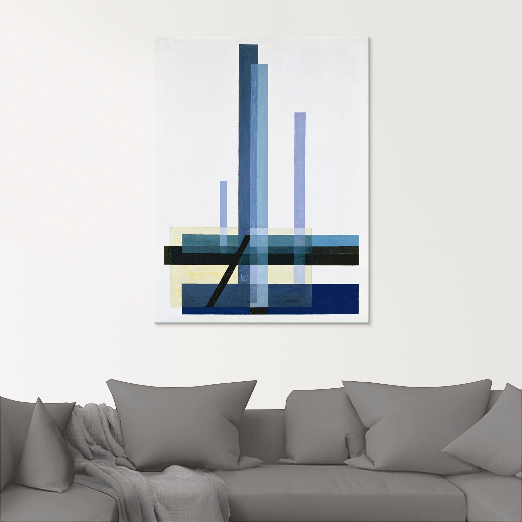 Artland Glasbild »C XII Blaues Bild«, Muster, (1 St.), in verschiedenen Größen
