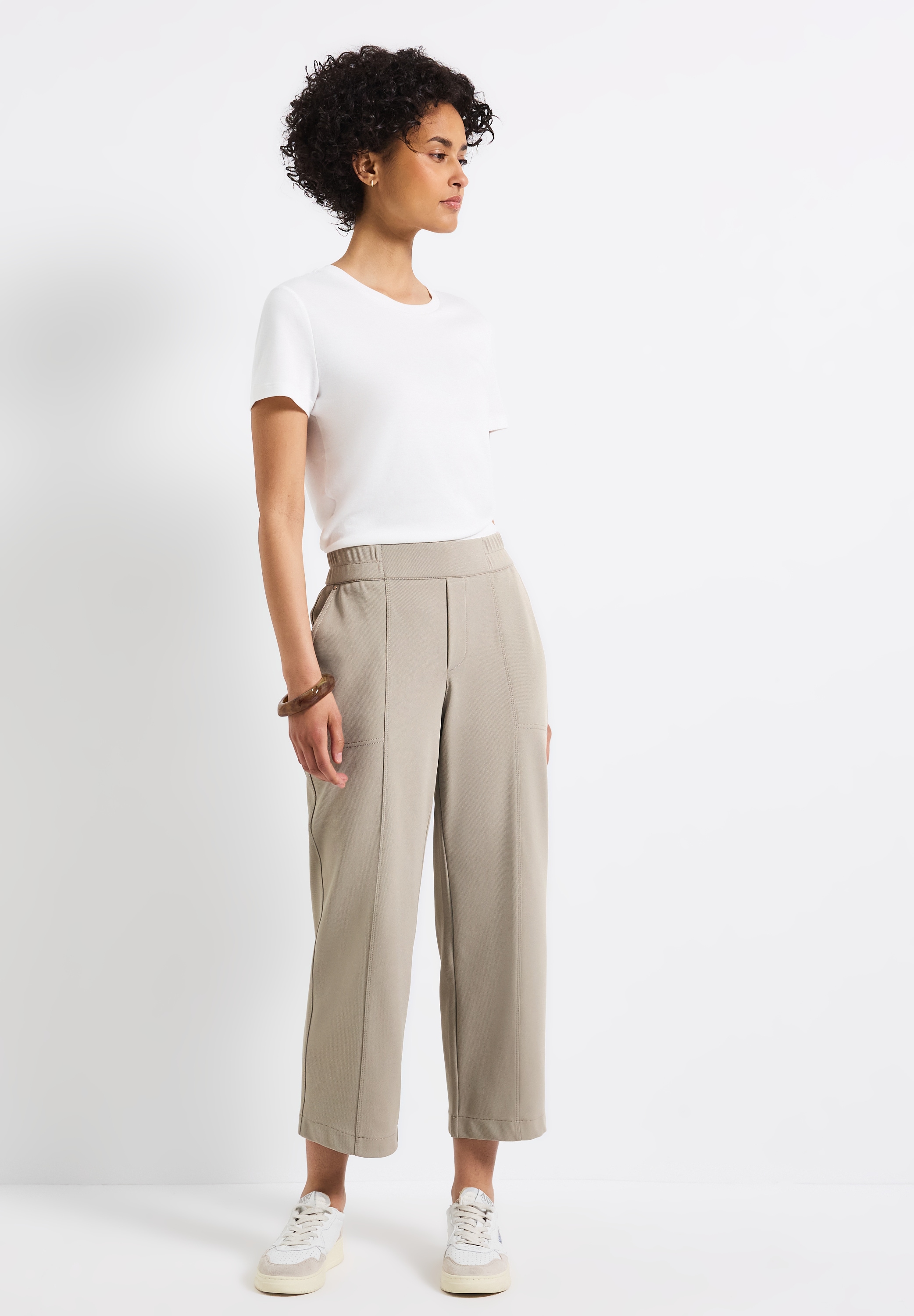 STREET ONE Bügelfaltenhose, mit Elastikbund
