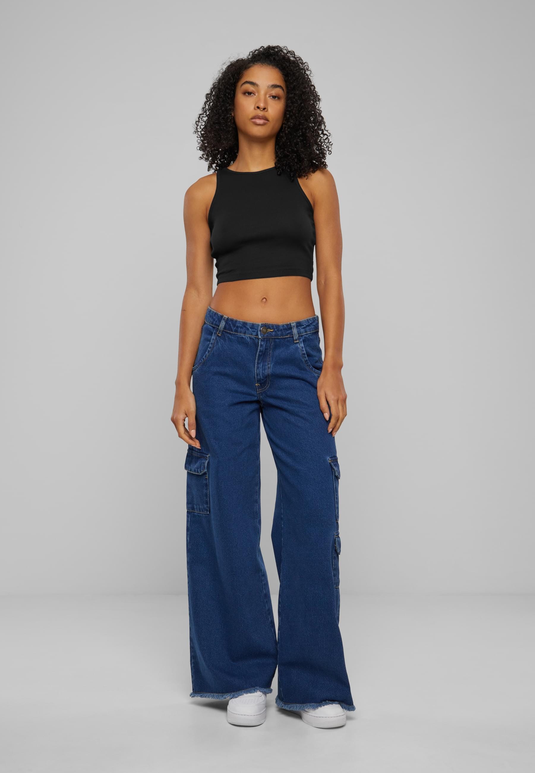 URBAN CLASSICS Muskelshirt »Urban Classics Damen Ladies Organic Cropped Rib Top«, (1 tlg.)