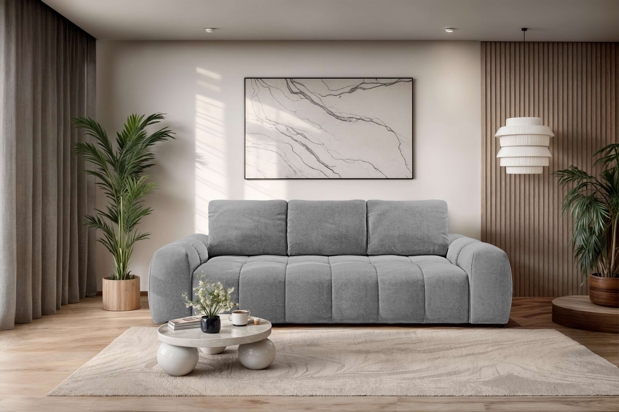 3-Sitzer OTTO HOME, B:253cm H:87,5cm T:113cmanthrazit, 100% Polyester, Sofas, "AZITA optionale Schlafsofa mit Bettkasten, Breite 253cm", Sofa mit