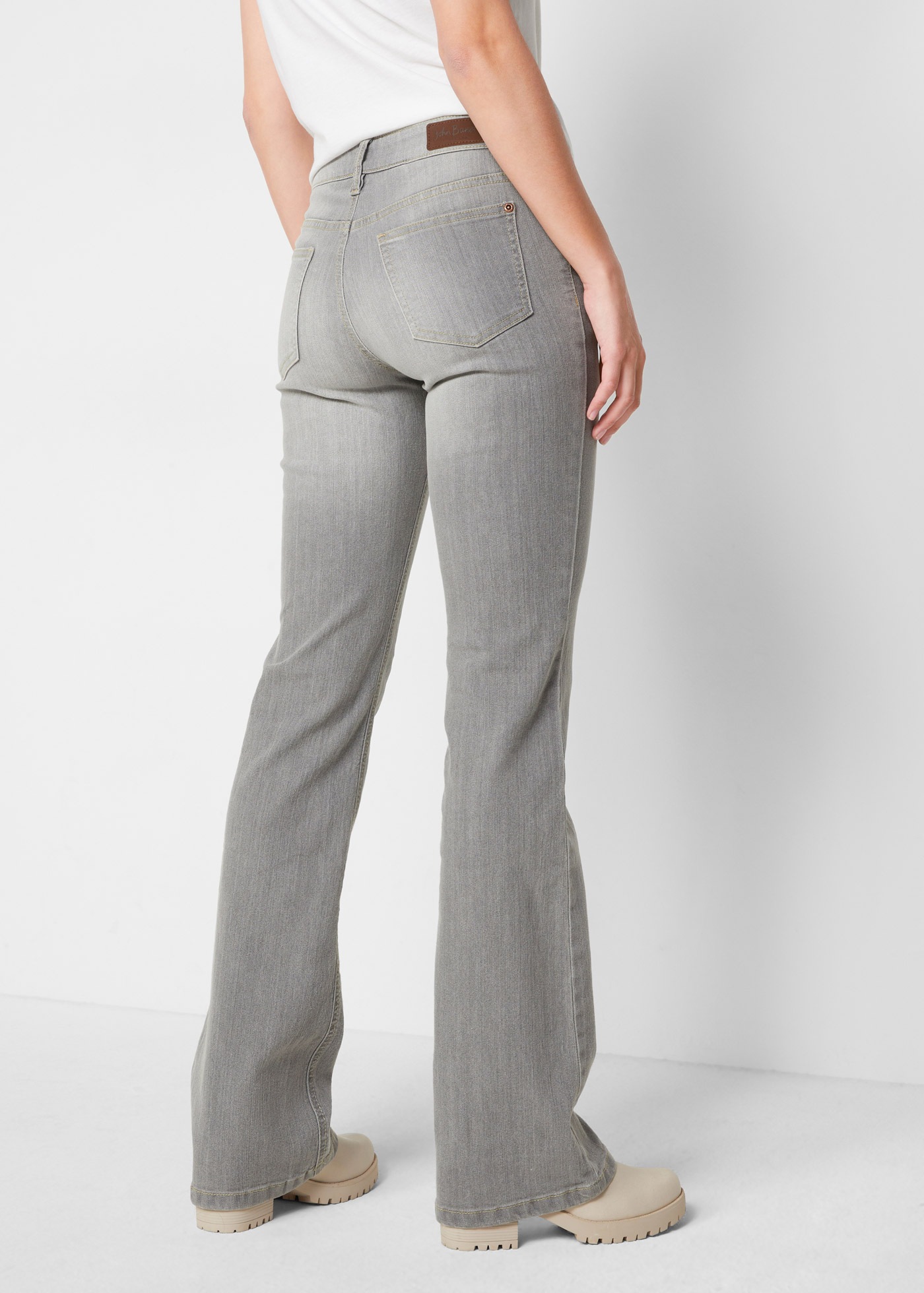 bonprix Bootcut-Jeans "Bootcut Jeans Mid Waist, Komfort-Stretch" Slim Fit P günstig online kaufen