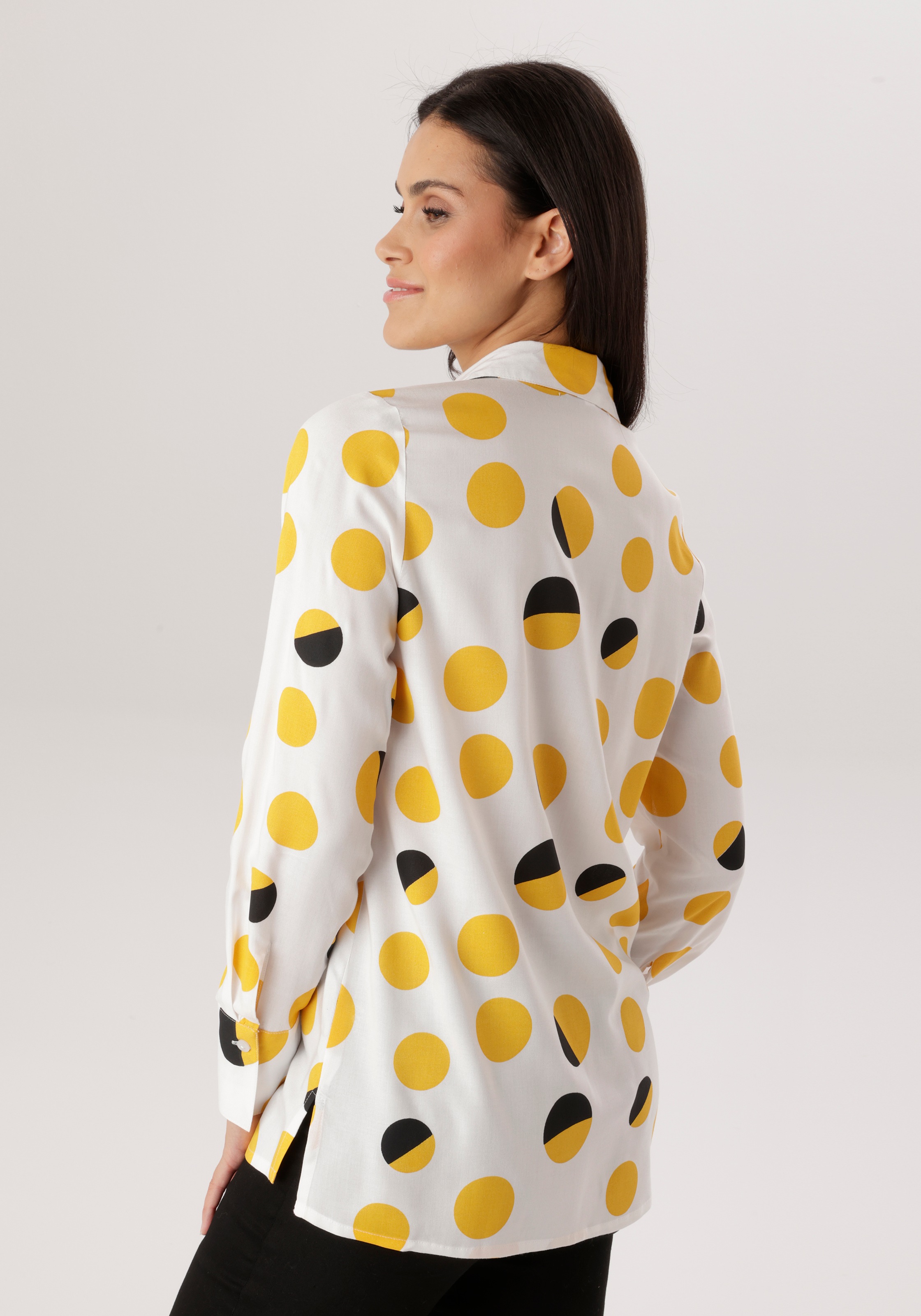 Aniston SELECTED Hemdbluse im trendigen und farbharmonischen Kreisverlauf - günstig online kaufen