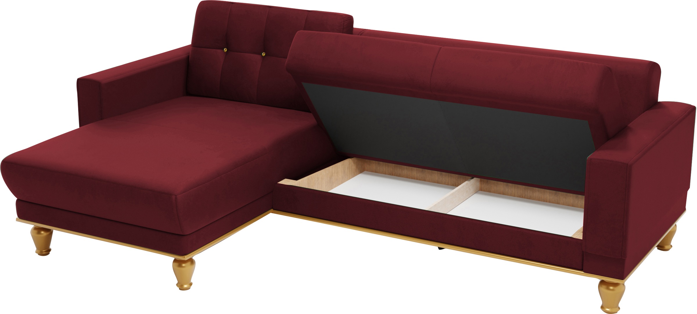 sit&more Ecksofa »Orient 5 L-Form«, mit Strass-Stein, wahlweise mit Bettfunktion und Bettkasten