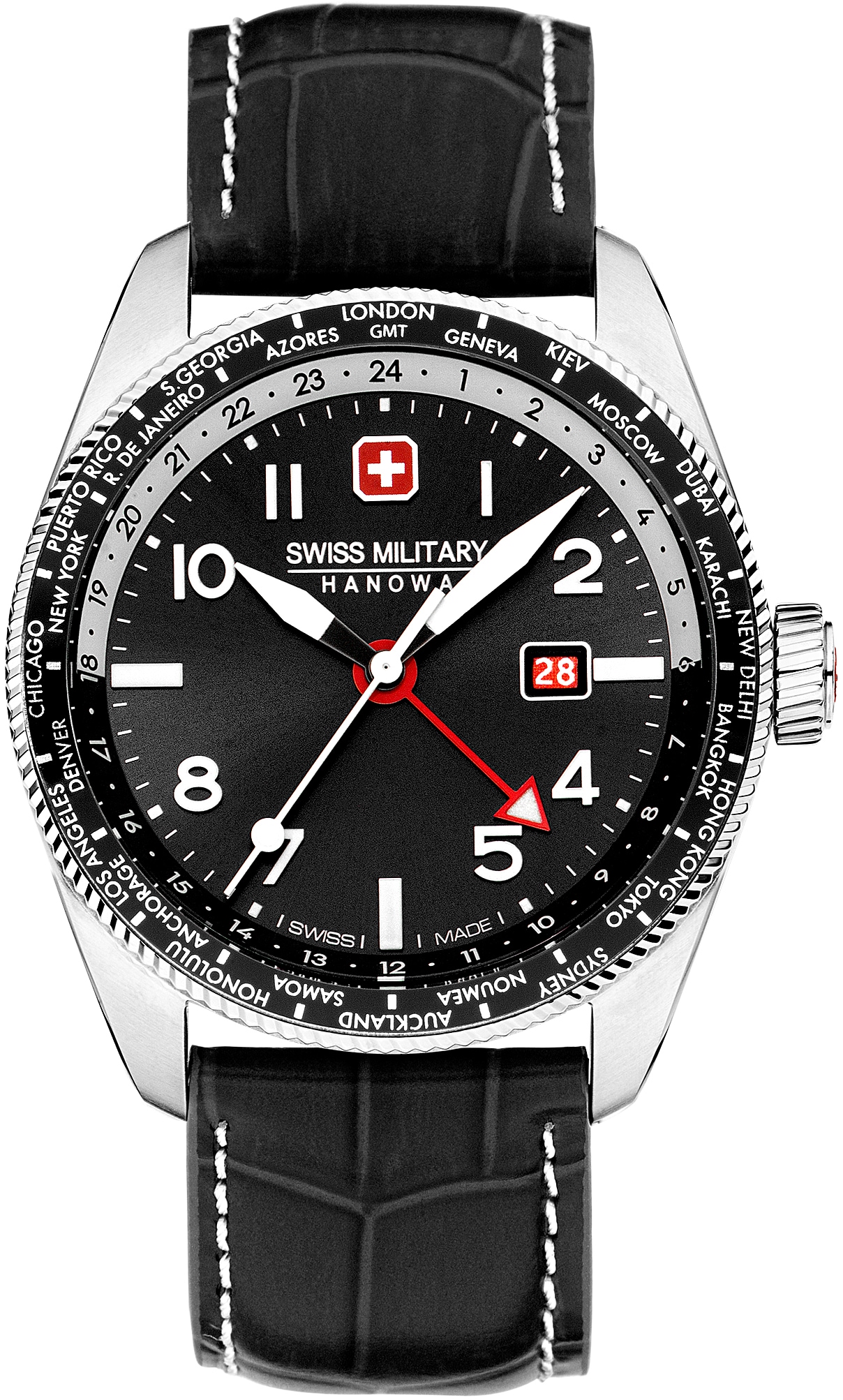 Quarzuhr »HAWK EYE, SMWGB0000504«, Armbanduhr, Herrenuhr, Schweizer Uhr, Datum,...