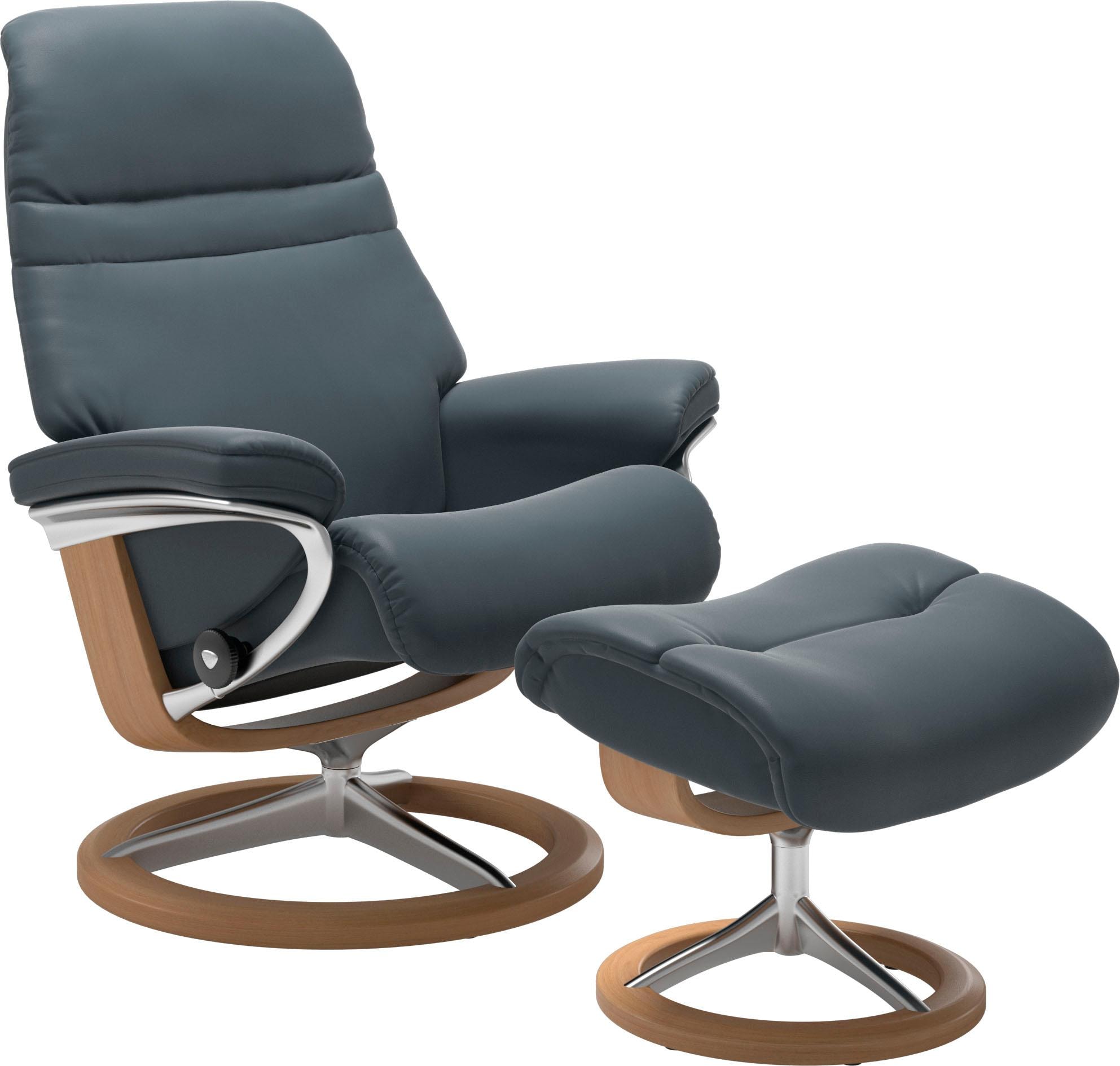 Stressless Relaxsessel "Sunrise" mit Signature Base, Größe M, Gestell Eiche, in 2 Bezugsqualitäten lieferbar