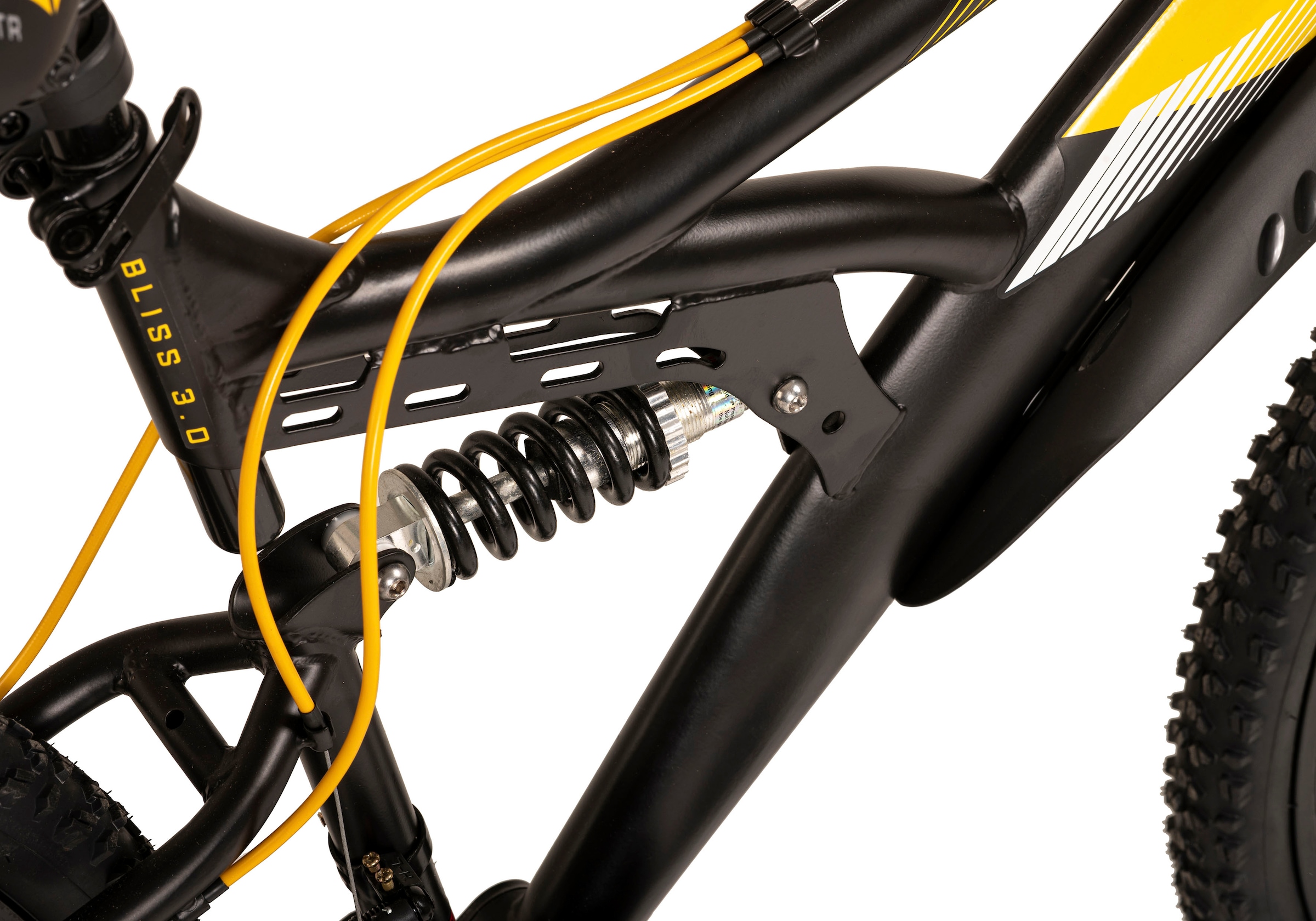 WYLD Mountainbike »Mountainbike Fully 26'' Bliss schwarz-gelb 21 Gänge«, 21 Gang, Kettenschaltung
