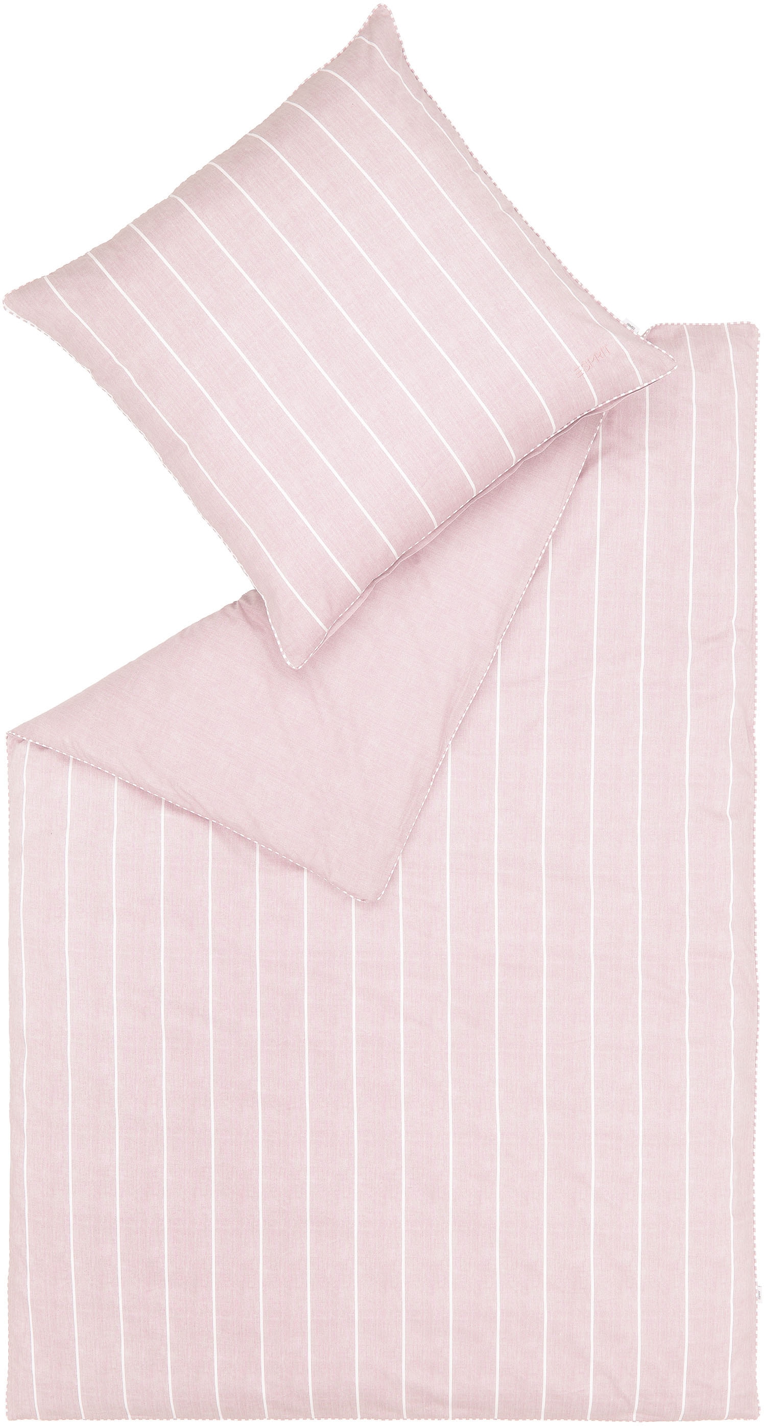 Esprit Bettwäsche "Harp Stripe in Gr. 135x200, 155x220 oder 200x200 cm" 3 Stk. Bettwäsche aus Baumwolle, gestreifte Bettwäsche mit Wendeoptik