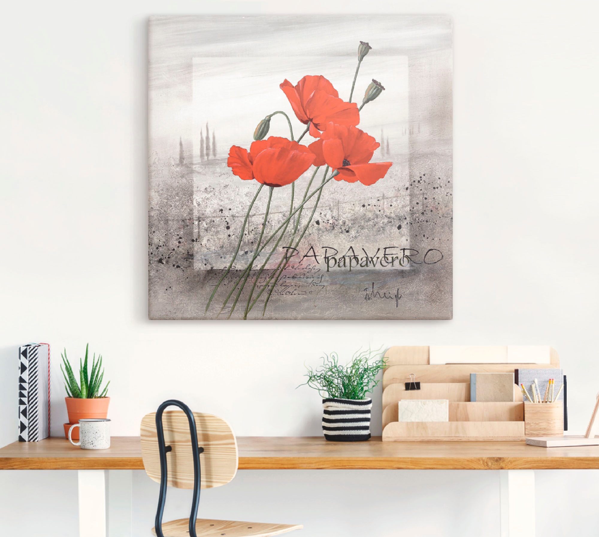 Artland Wandbild "Mohnblumen" Blumen 1 Stk. tlg. als Leinwandbild, Poster i günstig online kaufen