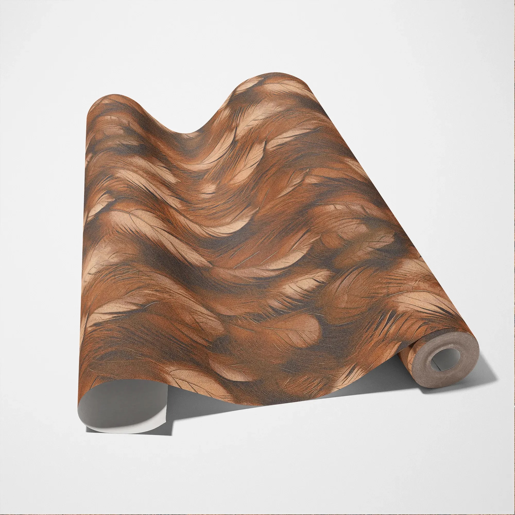 living walls Vliestapete »LIMITED – Federkleid« Motiv | gemustert | naturalistisch leicht strukturiert Dichtes Federmotiv in warmen natürlichen Farbtönen