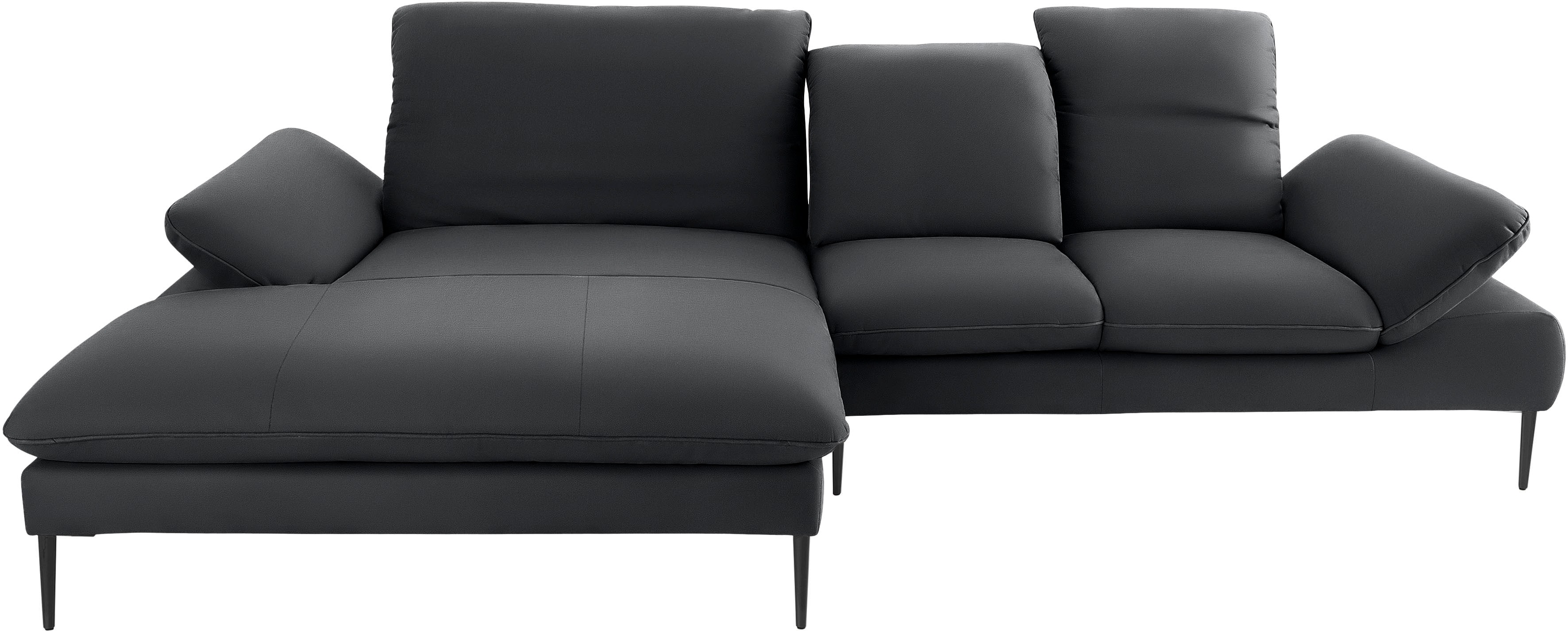 Thumbnail - W.SCHILLIG Ecksofa "enjoy&MORE, Designsofa, elegant und bequem, L-Form", Sitztiefenverstellung, Füße schwarz pulverbesch...