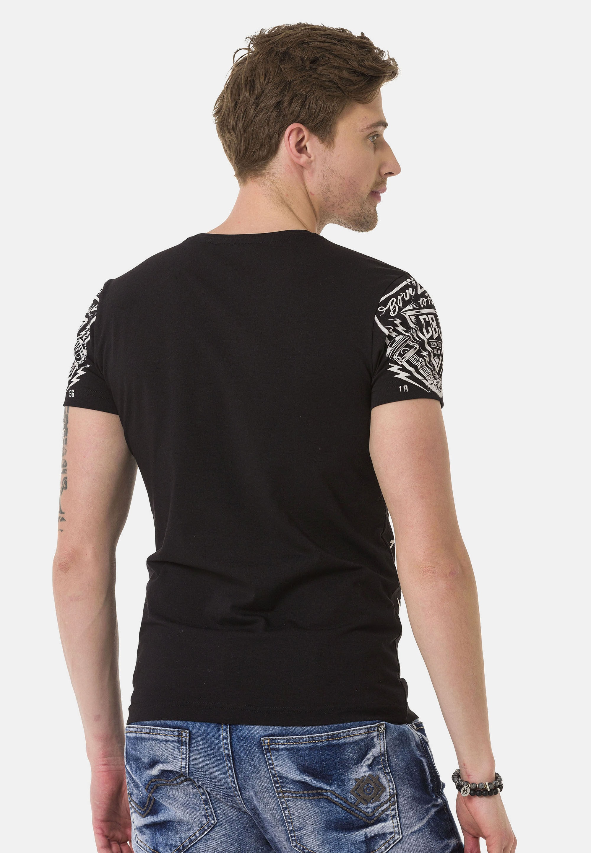 Cipo & Baxx T-Shirt "T-Shirt", mit großem Frontprint ein echtes Highlight günstig online kaufen