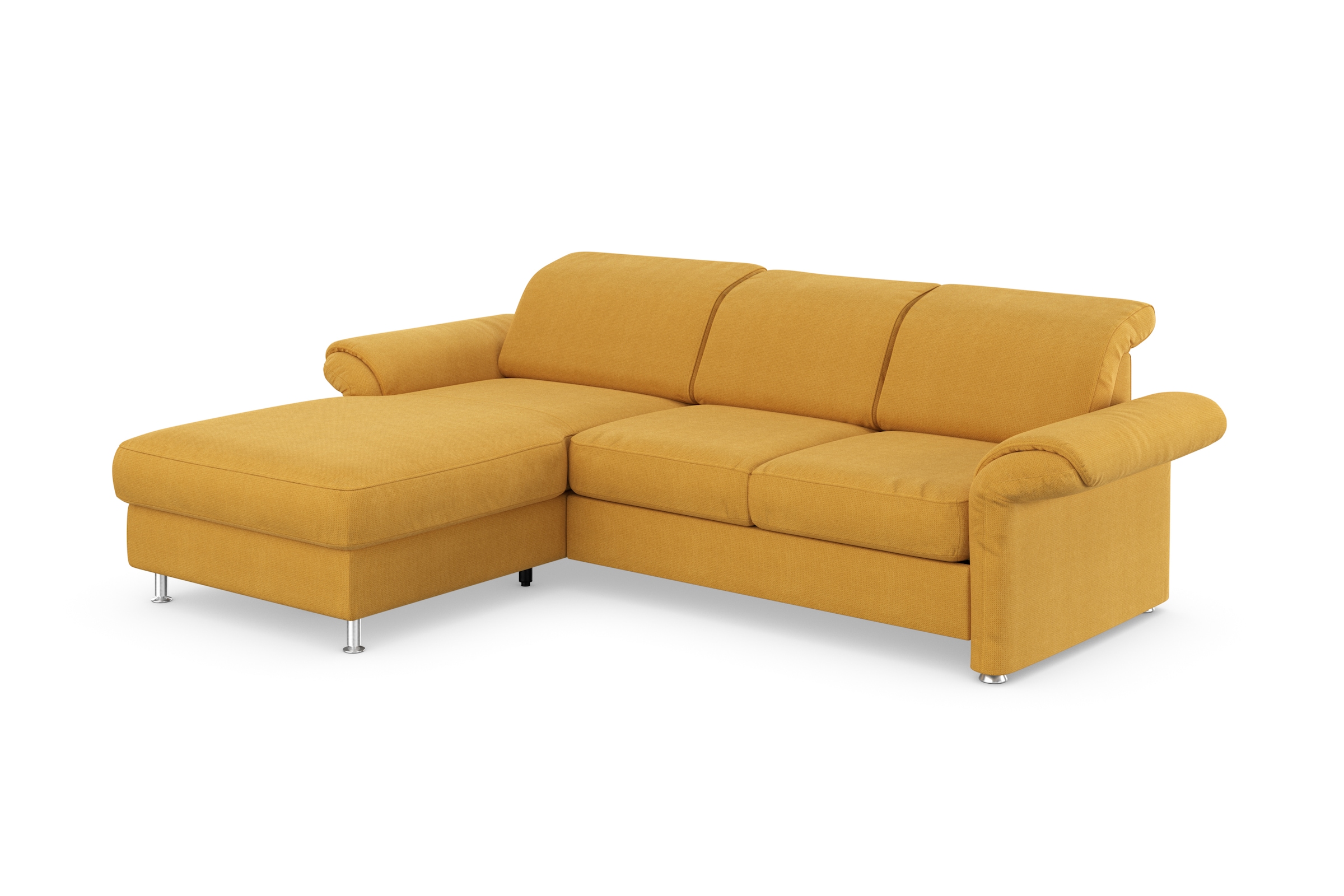 sit&more Ecksofa »Apulia L-Form«, wahlweise Bettfunktion, Bettkasten und Kopf- und Armteilverstellung