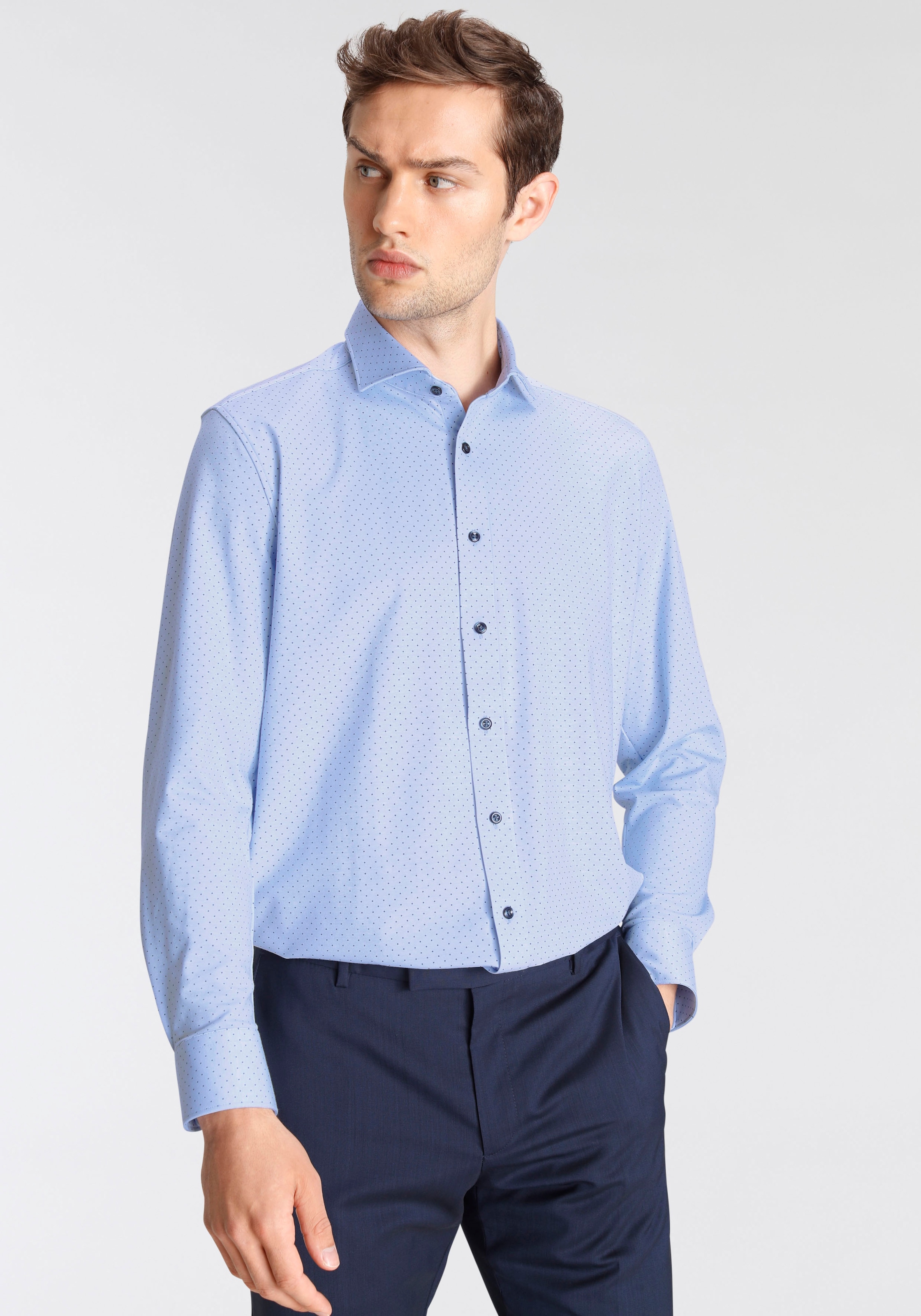 Jersey-Hemd, ▷ | OLYMP modern »Luxor kaufen Businesshemd BAUR atmungsaktiv fit«,