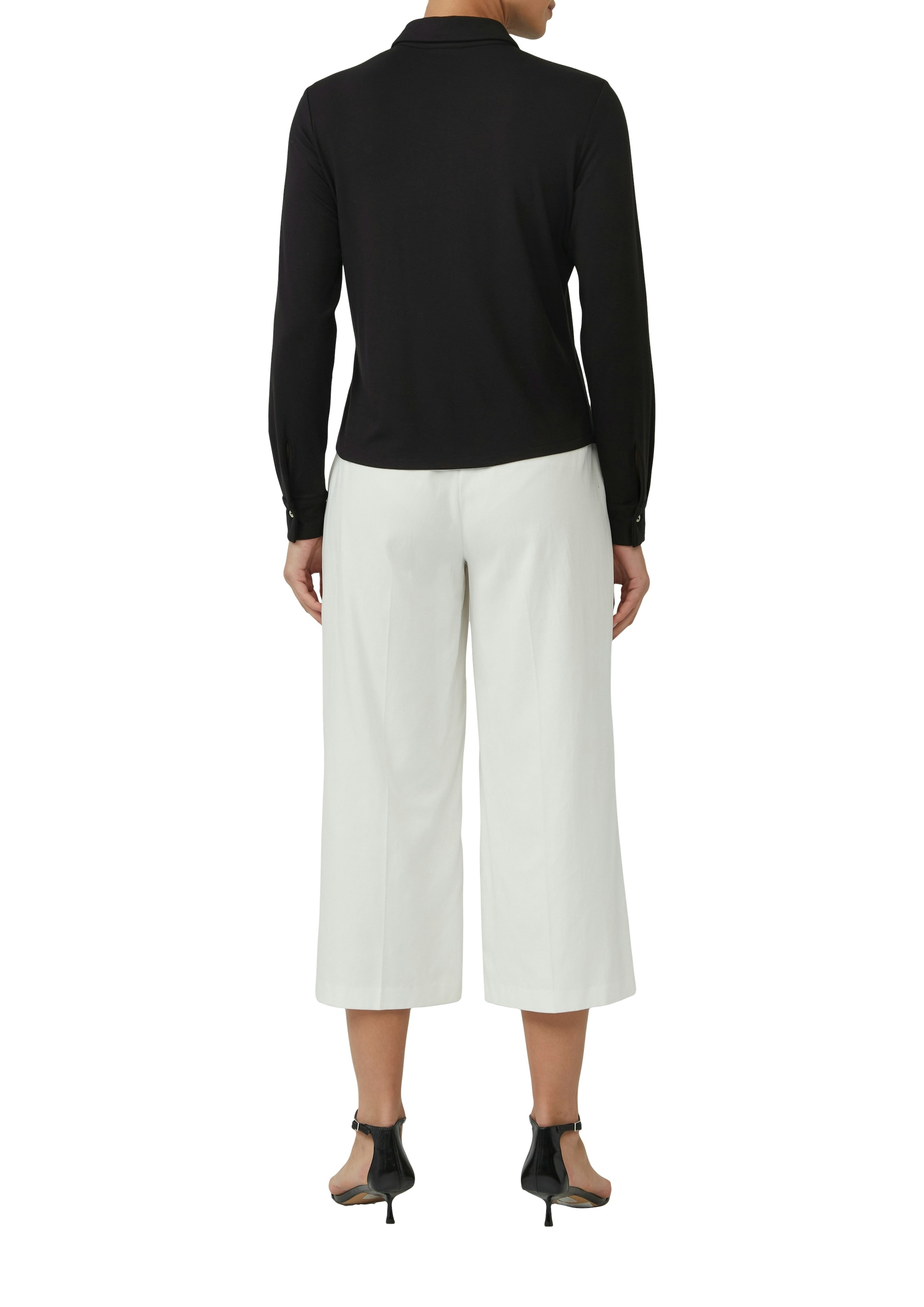 s.Oliver BLACK LABEL Hemdbluse mit Perlmuttknöpfen