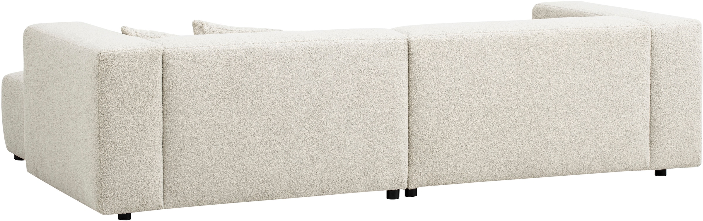 andas Ecksofa »BAKELS, L-Form in Cord oder Boucle-Stoff, moderne Couch«, wahlweise Recamiere rechts/links, bequemer Sitzkomfort