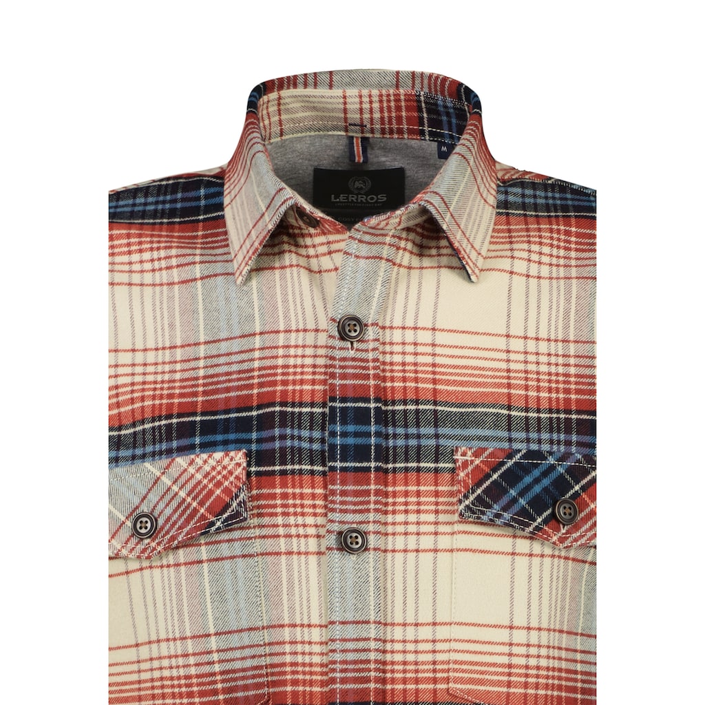 LERROS Flanellhemd »LERROS Lässiges Overshirt in Flanell-Check«