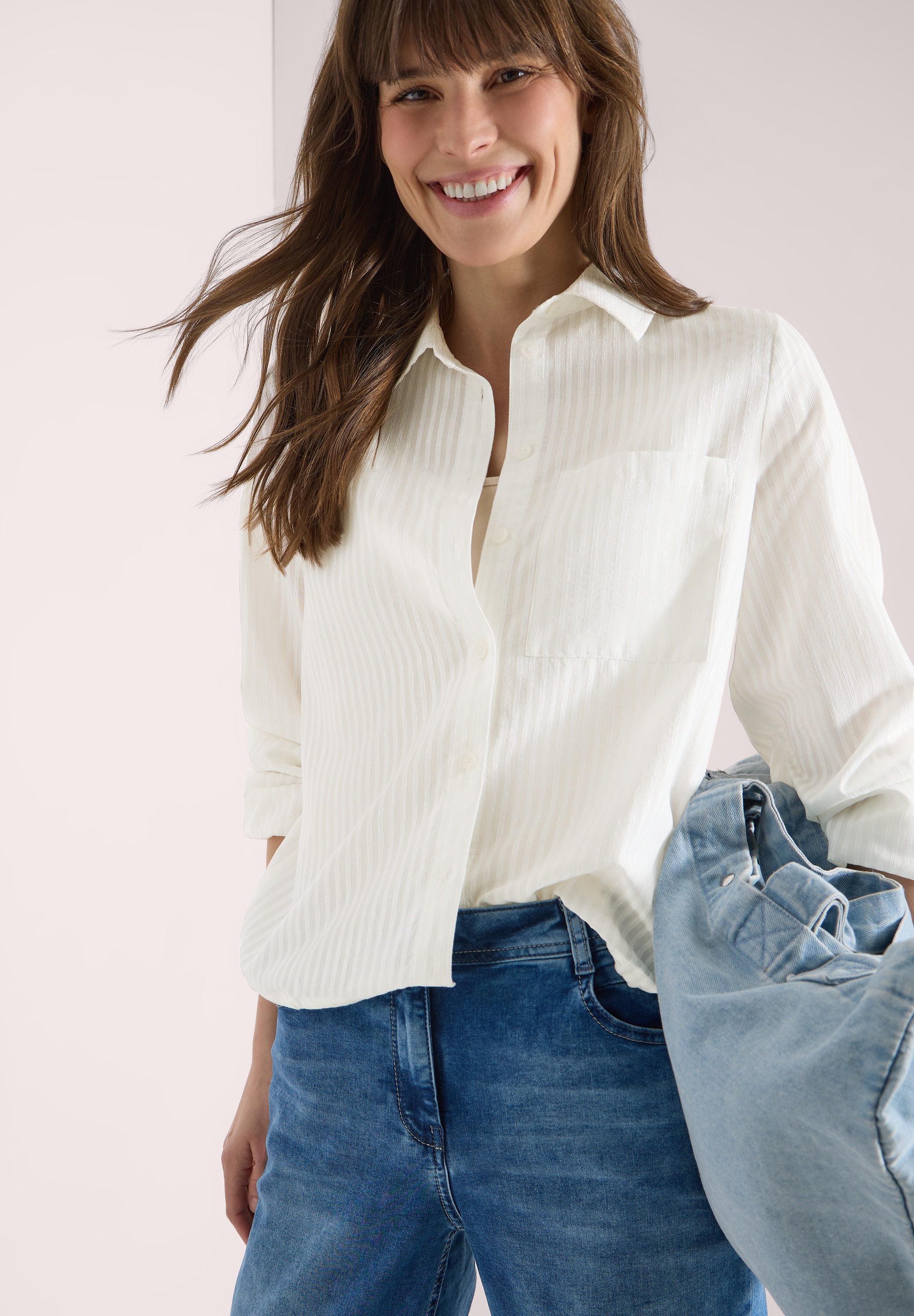 Cecil Langarmbluse mit Knopfleiste günstig online kaufen