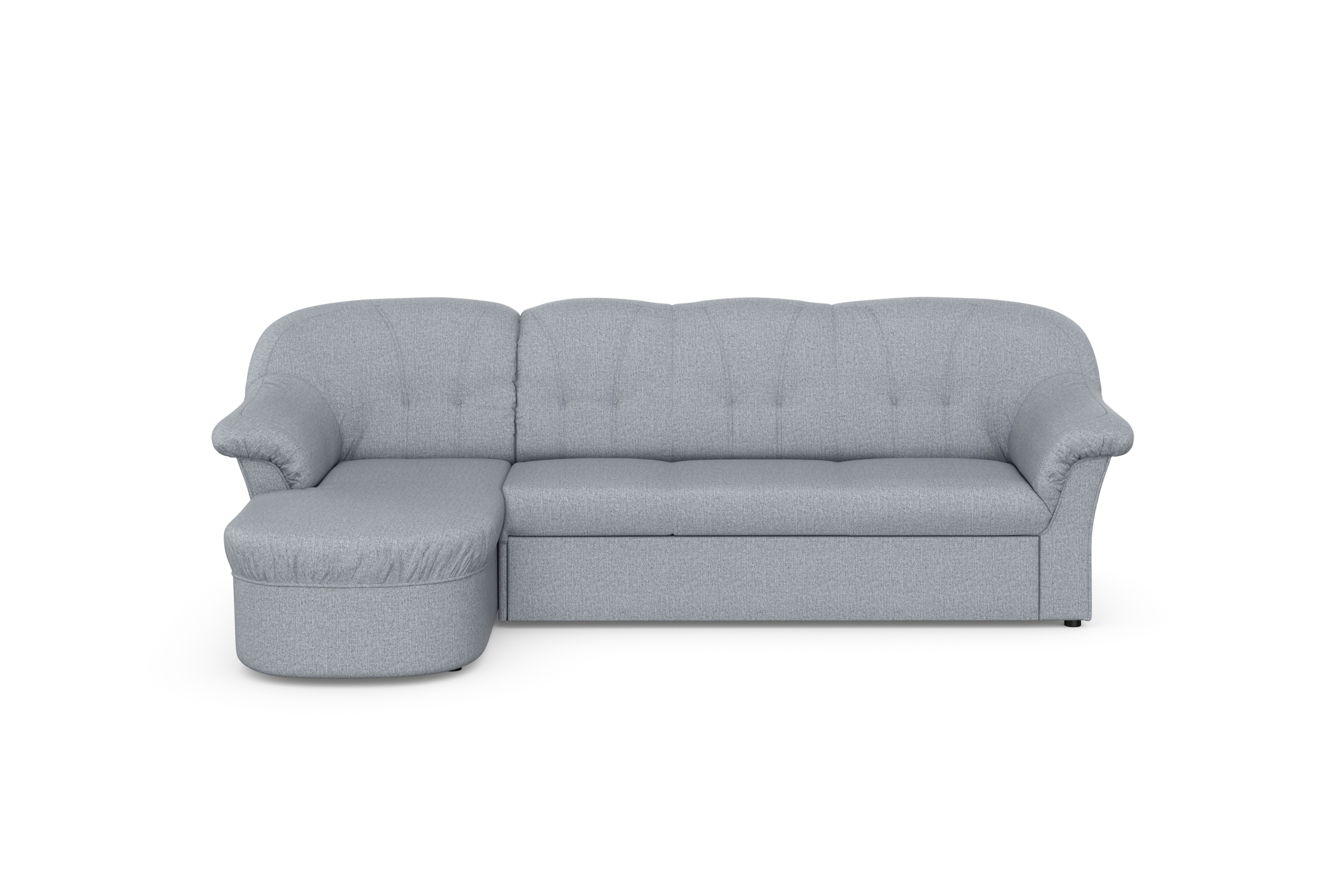 DOMO collection Ecksofa »Pegnitz, elegante Rückensteppung, kompakte Stellmaße 238/141cm, L-Form«, wahlweise mit Bettfunktion