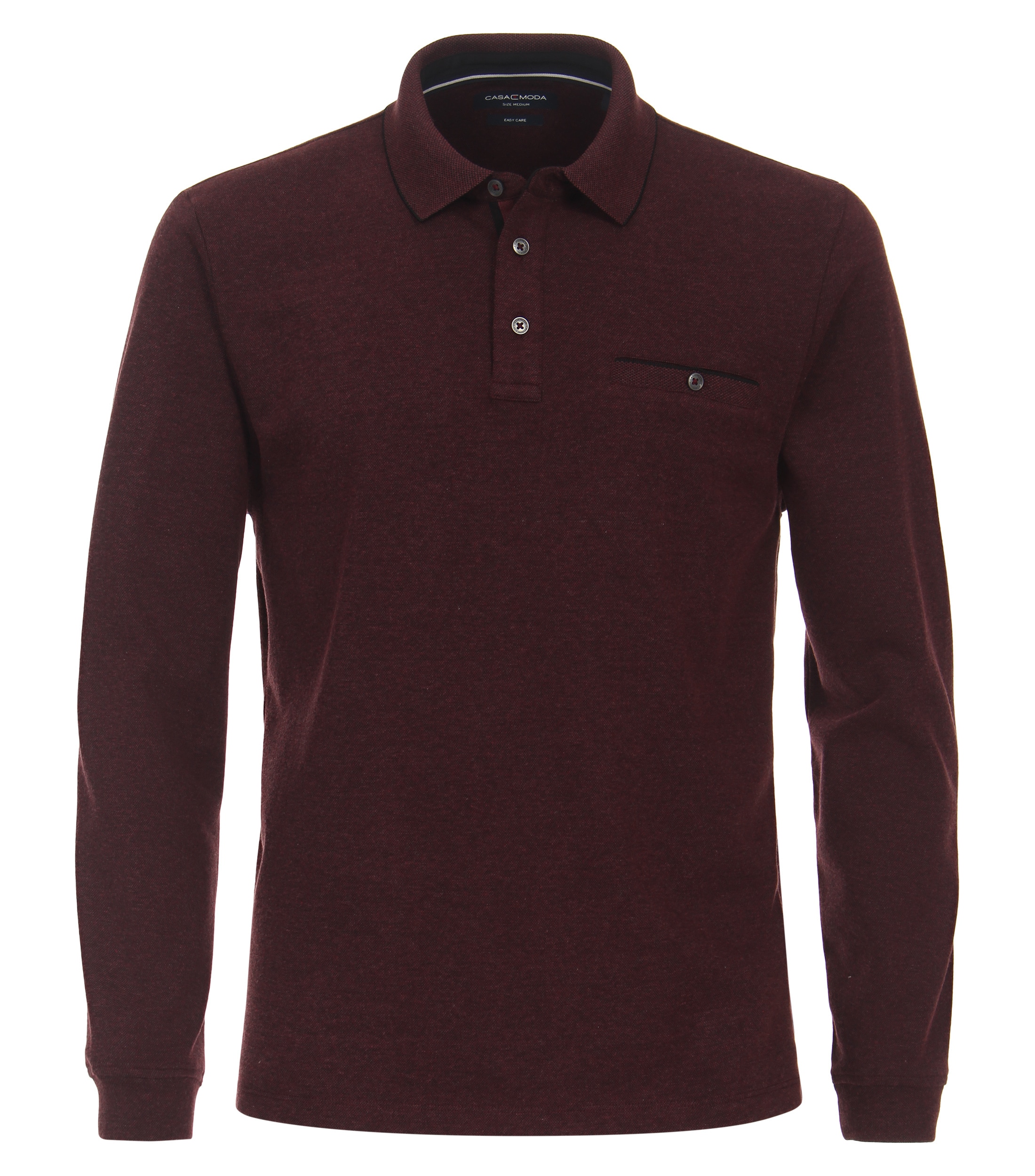 CASAMODA "CASAMODA Polo-Shirt Langarm uni"