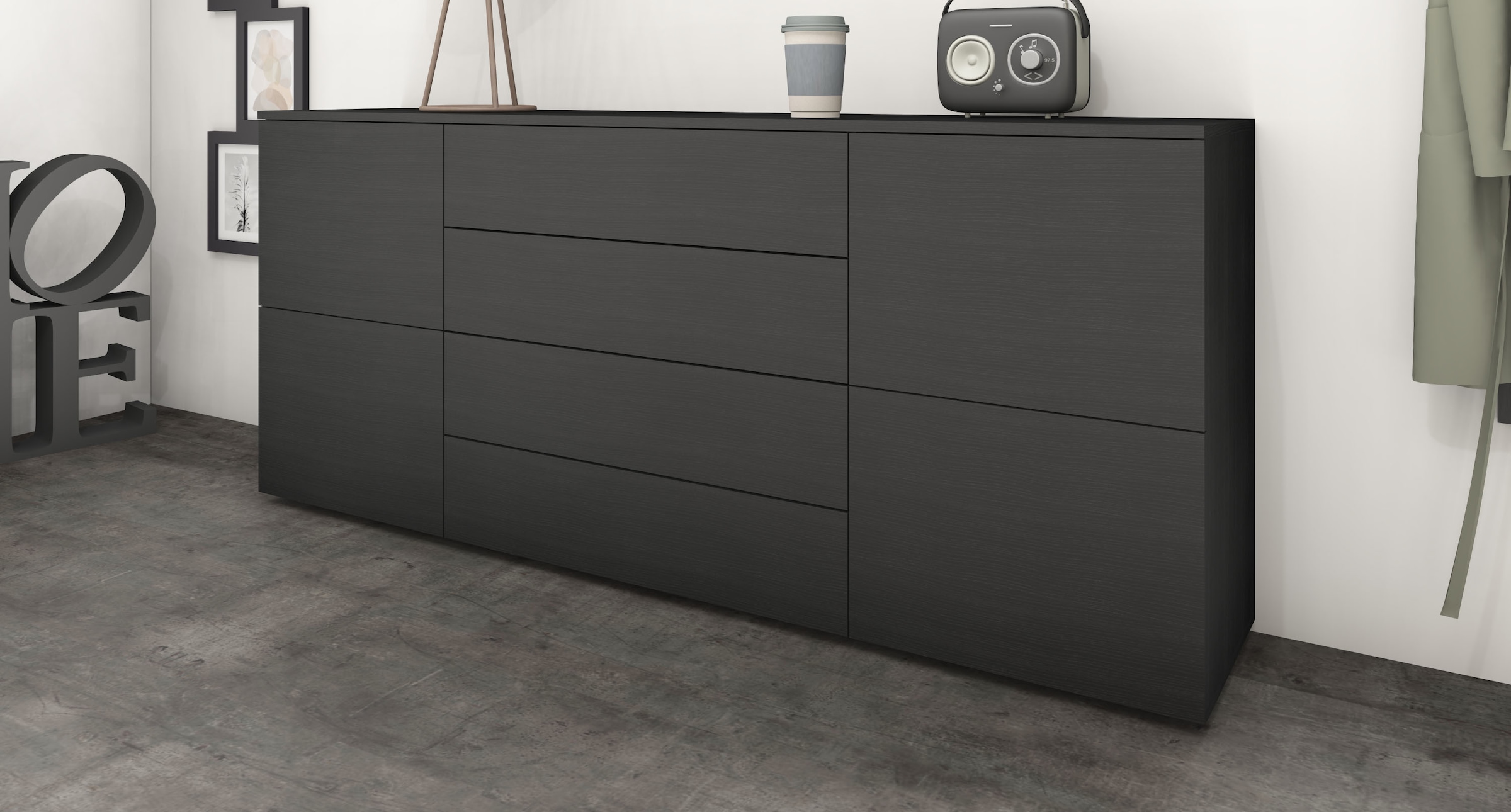 borchardt Möbel Sideboard "Rova, Kommode Breite 166 cm" Breite 166 cm