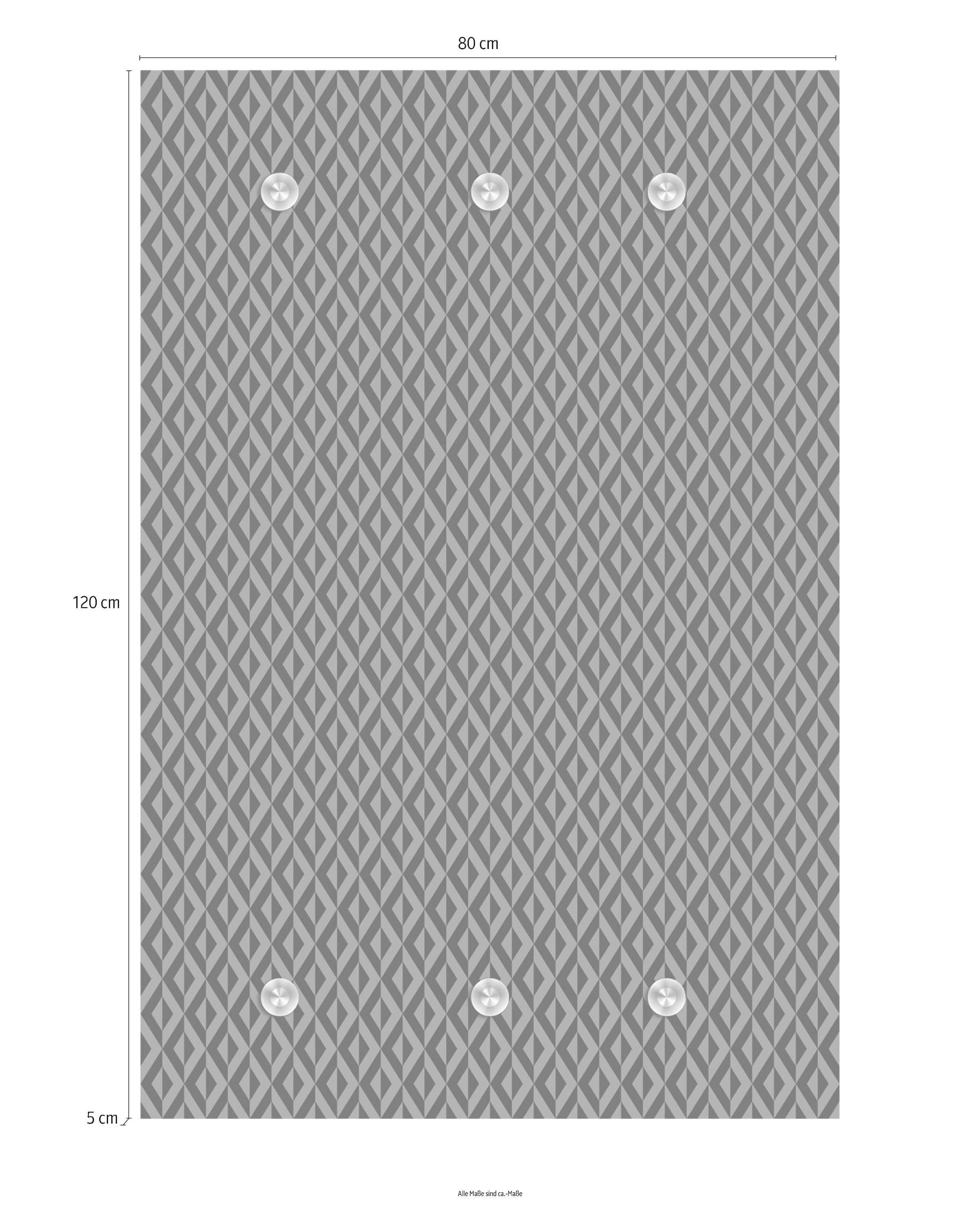 queence Garderobenleiste »Muster«, mit 6 Haken, 80 x 120 cm
