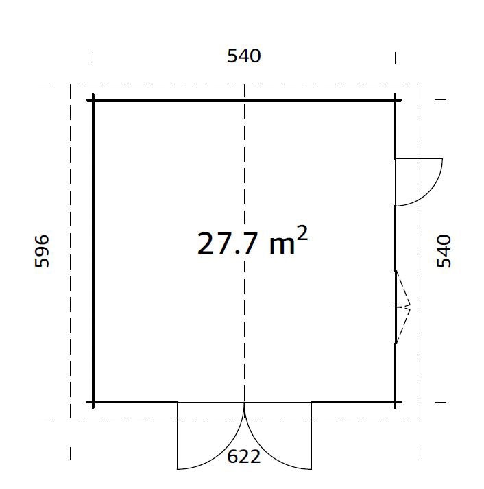 Palmako Garage »Roger«, BxTxH: 622x596x312 cm, mit Holztor, hellbraun auf  Rechnung | BAUR