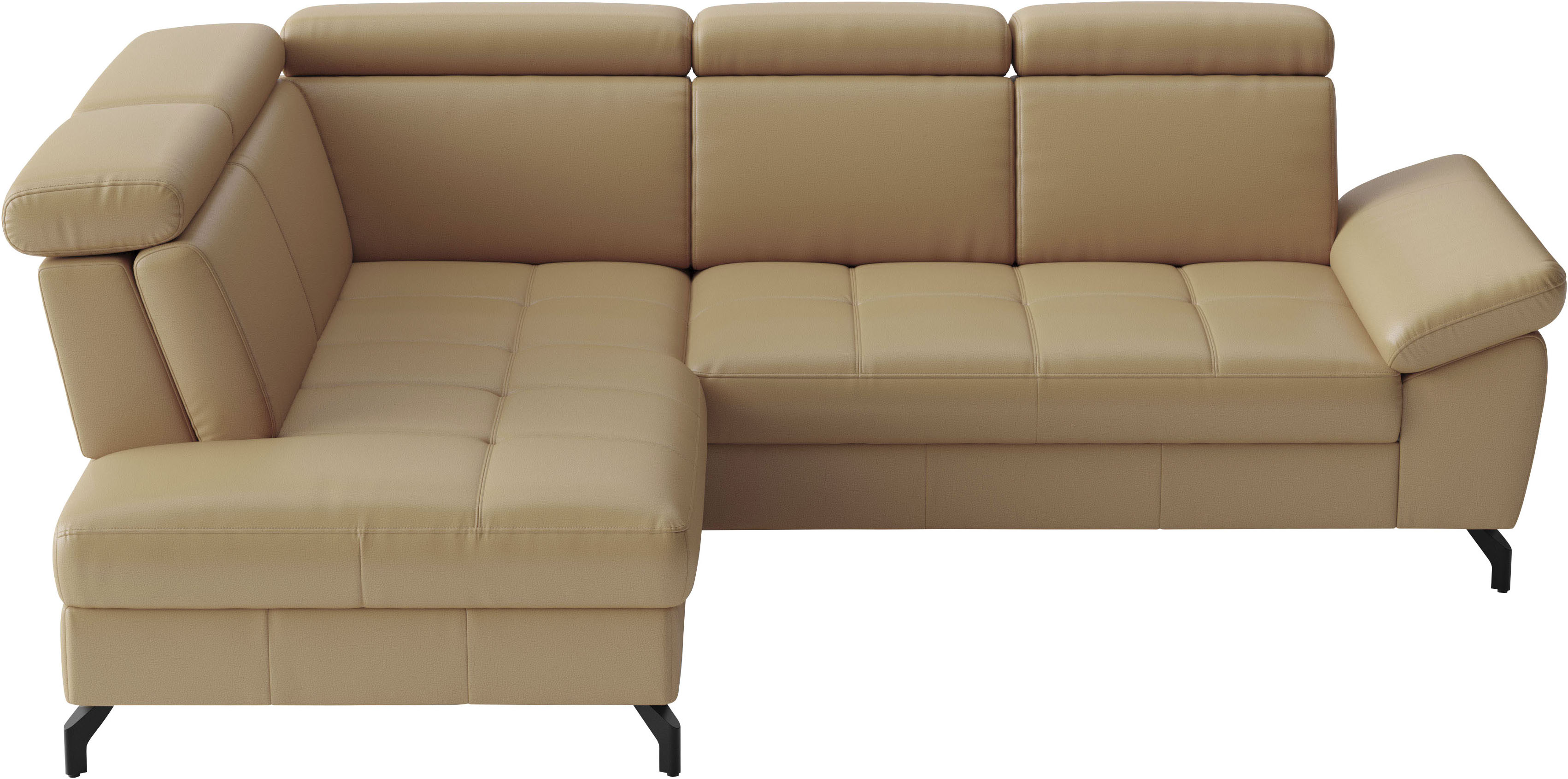 sit&more Ecksofa "Vanity L-Form, B: 254 cm, Leder" Inkl.Sitz-,Kopf-und Armteilverstellung
