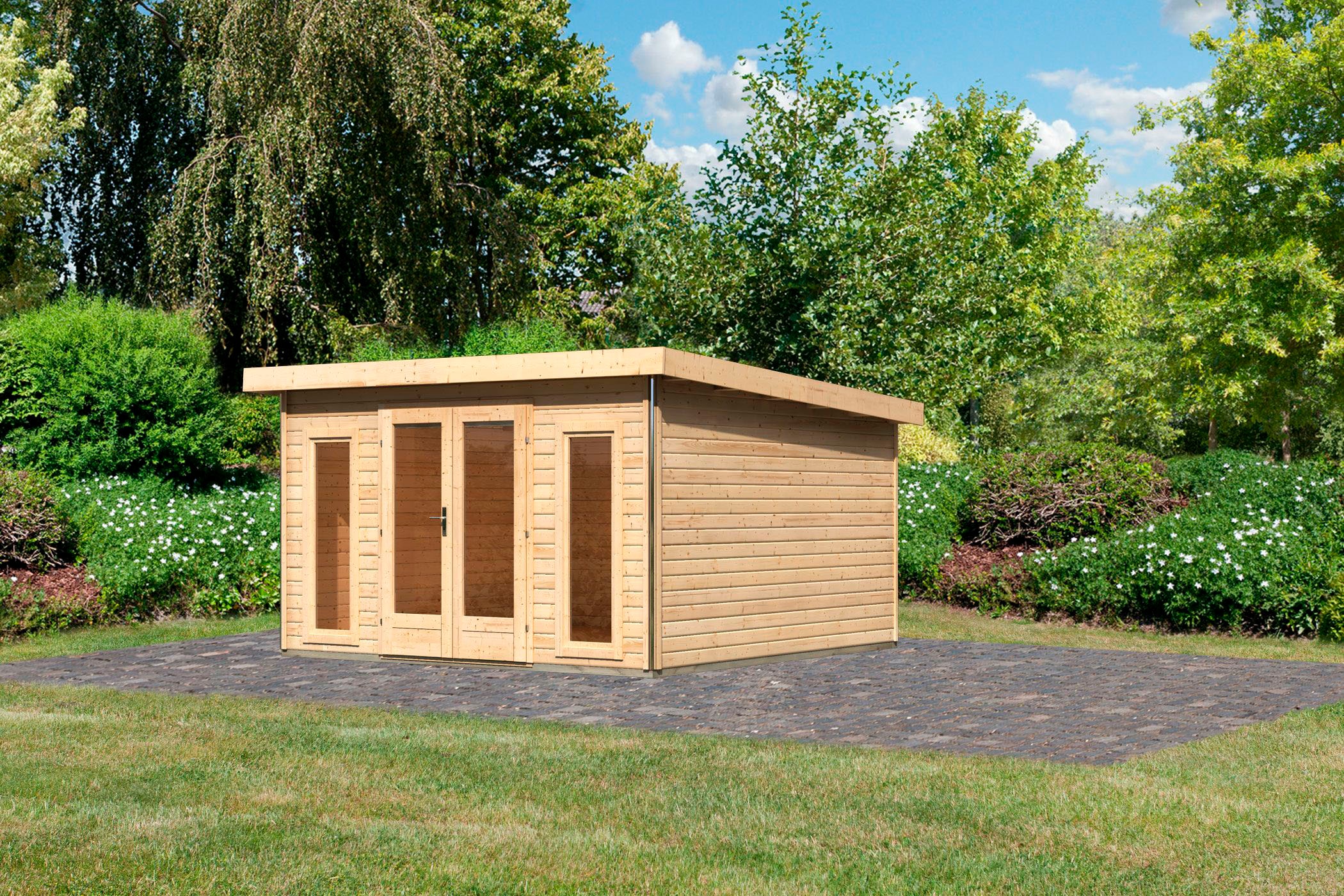 Karibu Gartenhaus "Rabensee 3" naturbelassen günstig online kaufen