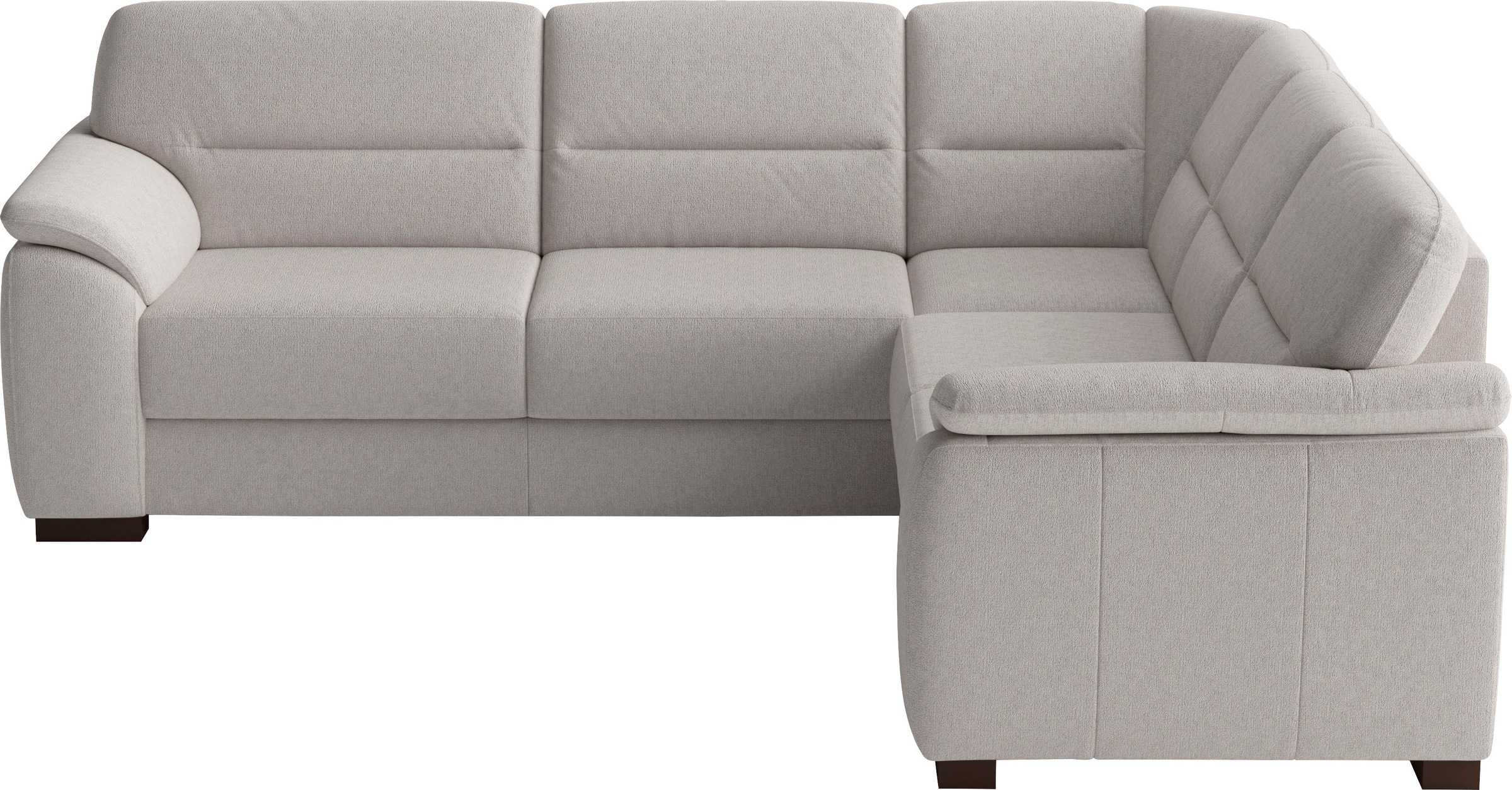 sit&more Ecksofa "Montego L-Form, B: 256 cm, große Stoffauswahl, Komfortsitzhöhe 46 cm" mit Schlaffunktion, optional Schubkasten mit Stauraum