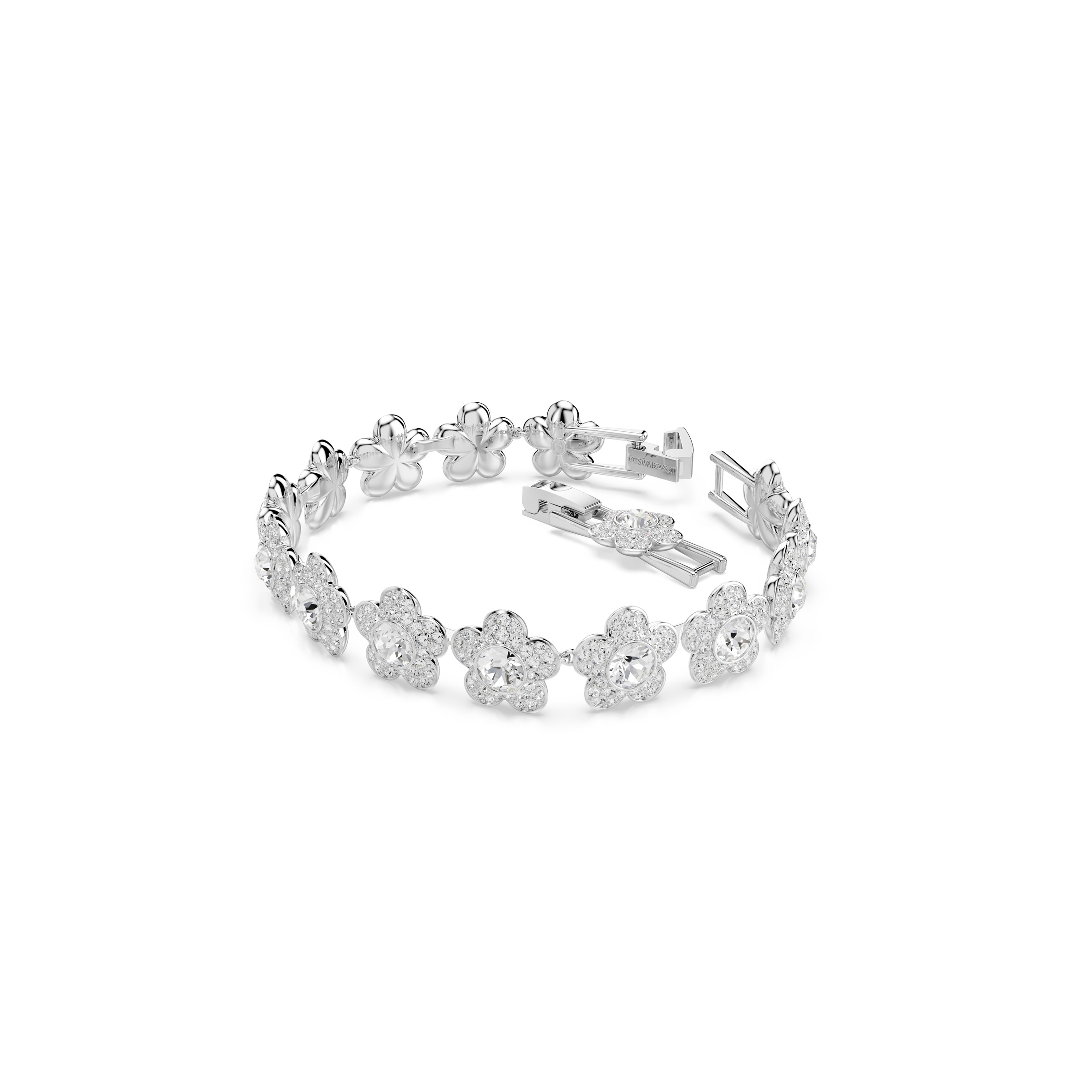 Armkette SWAROVSKI "Schmuck Geschenk Capsule Armband", metallfarben, kristallweiß, kristallweiß, Armbänder, Damen, Metall, Armkette, mit Swarovski Kristall 3