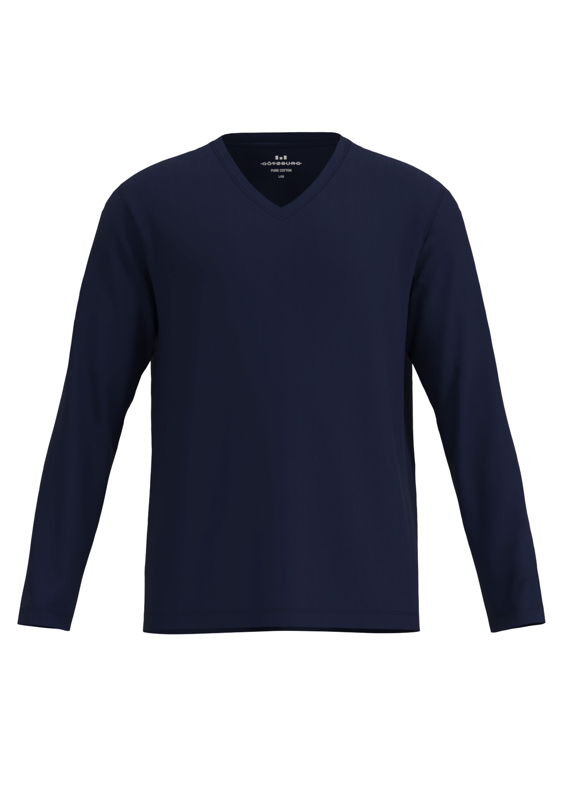 GÖTZBURG Pyjamaoberteil "New York" V-Ausschnitt, Langarm, unifarben, weich, günstig online kaufen