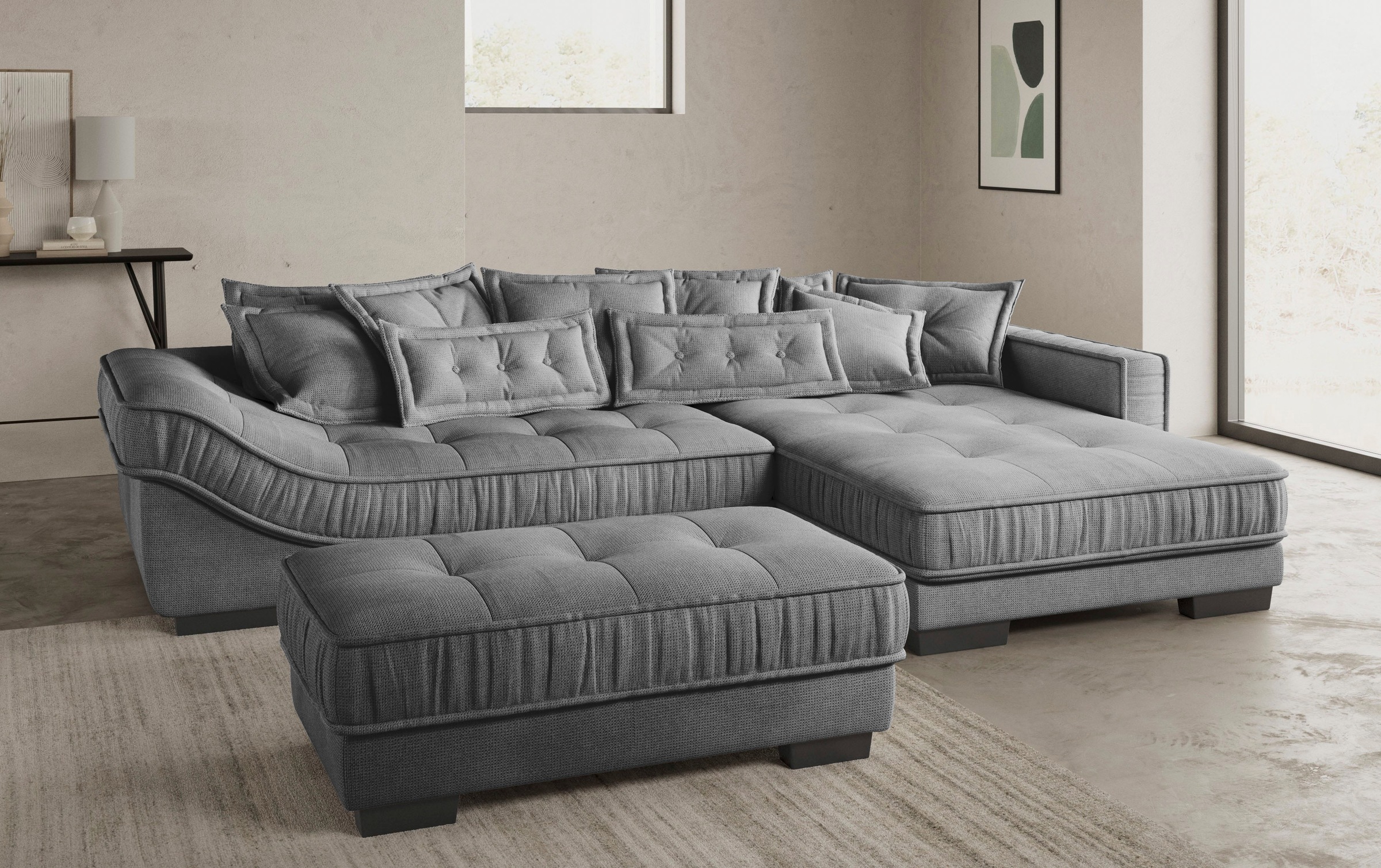 Mr. Couch Ecksofa »Diwan II DuraFlex L-Form«, DuraFlex-Kaltschaumpolsterung, bis 140 kg, 4 Bezugsqualitäten