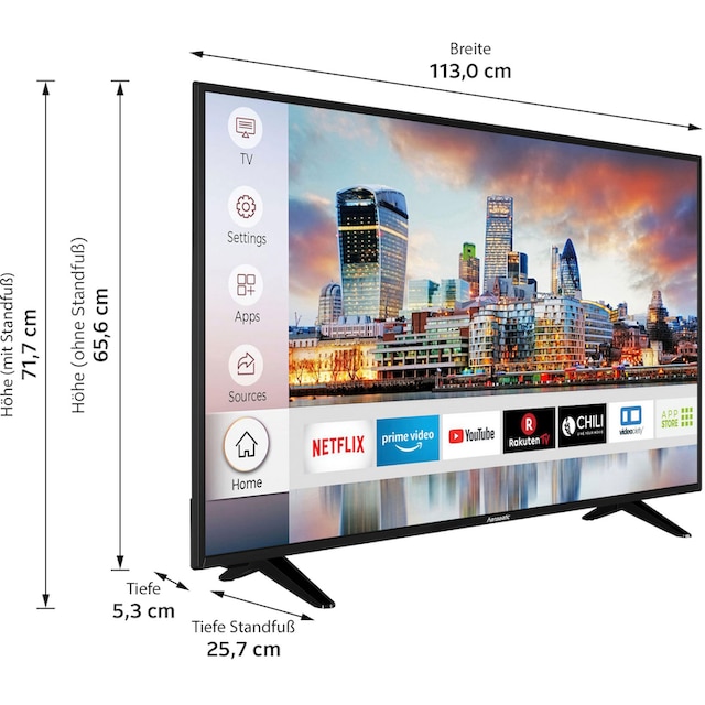 Hanseatic LED-Fernseher »50H600UDSI«, 126 cm/50 Zoll, 4K Ultra HD, Smart-TV,  HDR10 | BAUR