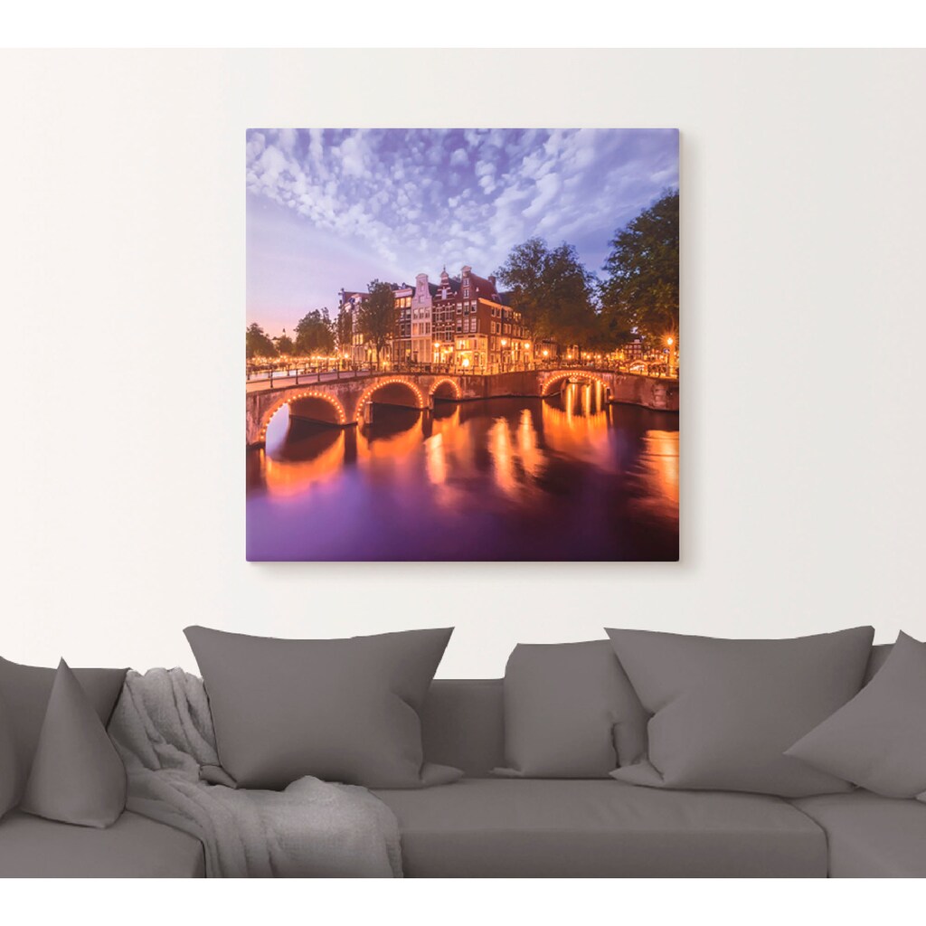 Artland Wandbild »Amsterdam Keizersgracht Leidsegracht«, Niederlande, (1 St.)