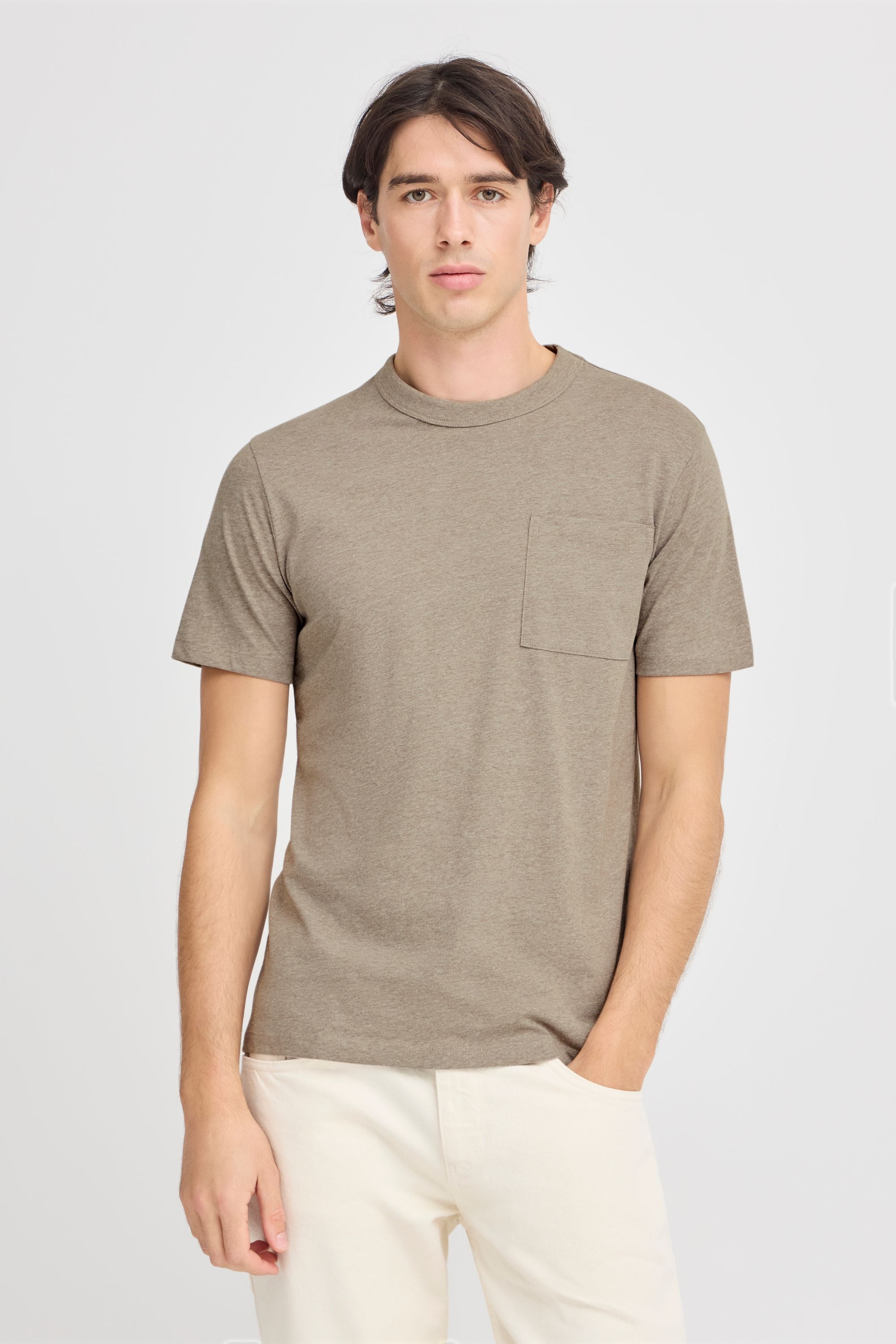 Casual Friday T-Shirt »T-Shirt CFJASPER mélange tee with chest pocket«
