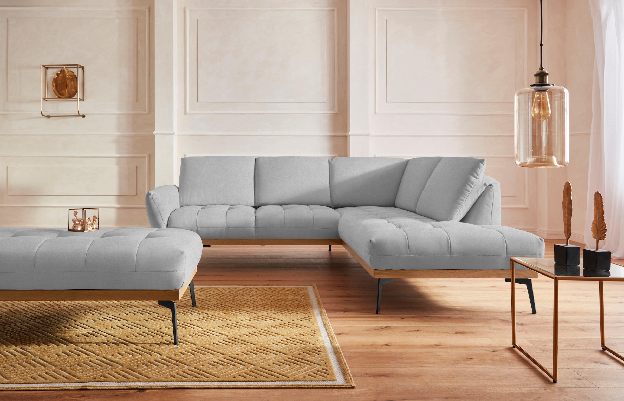 exxpo - sofa fashion Hocker »Palic, moderner Polsterhocker mit tollen Verarbeitungsdetails«