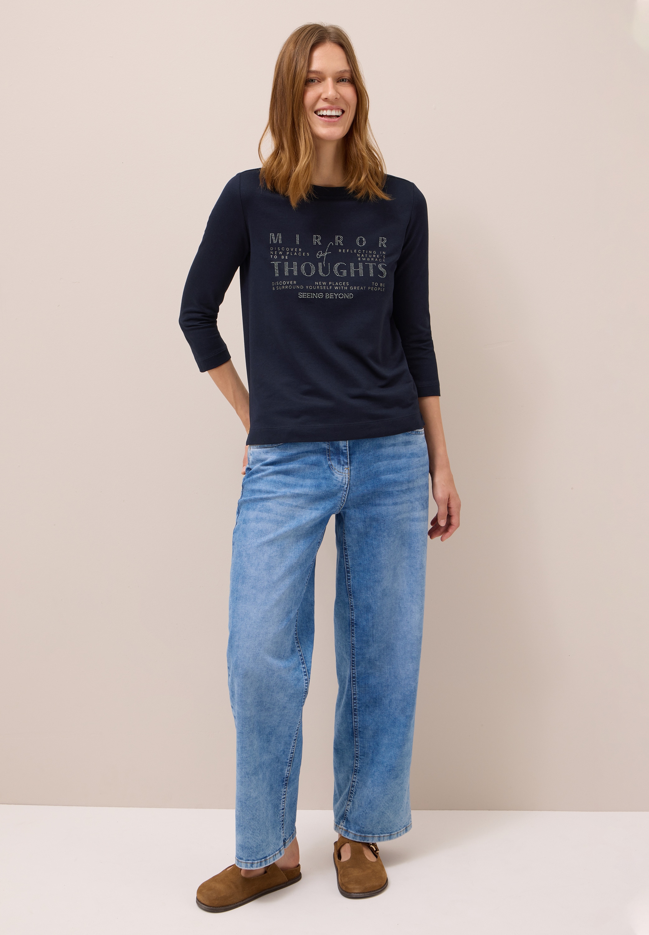 Cecil T-Shirt, im soften Baumwoll-Mix