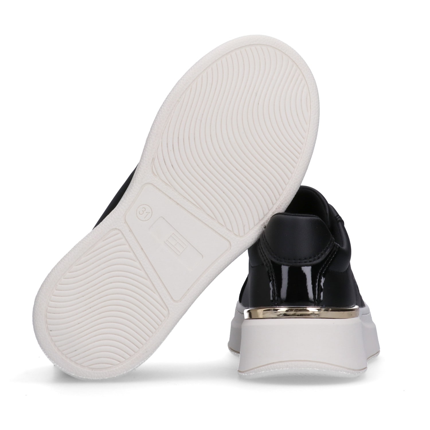 Tommy Hilfiger Sneaker, Plateausneaker, Schnürschuh mit Metallic Einsatz