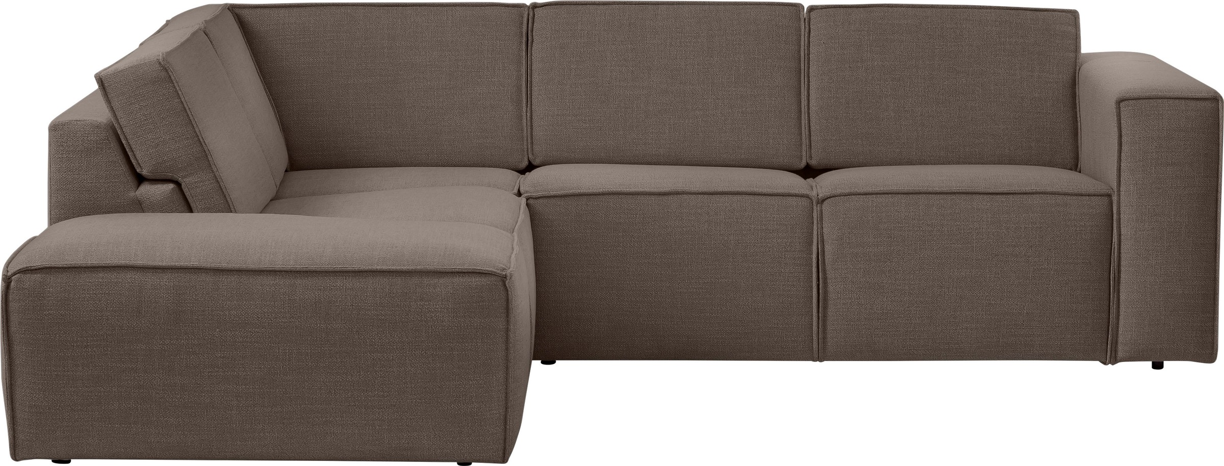 TRENDMANUFAKTUR Ecksofa »Dice, aktuelles Design, L-Form, mit komfortabler«, Sitztiefenverstellung und Kaltschaumpolsterung toller Sitzkomfort