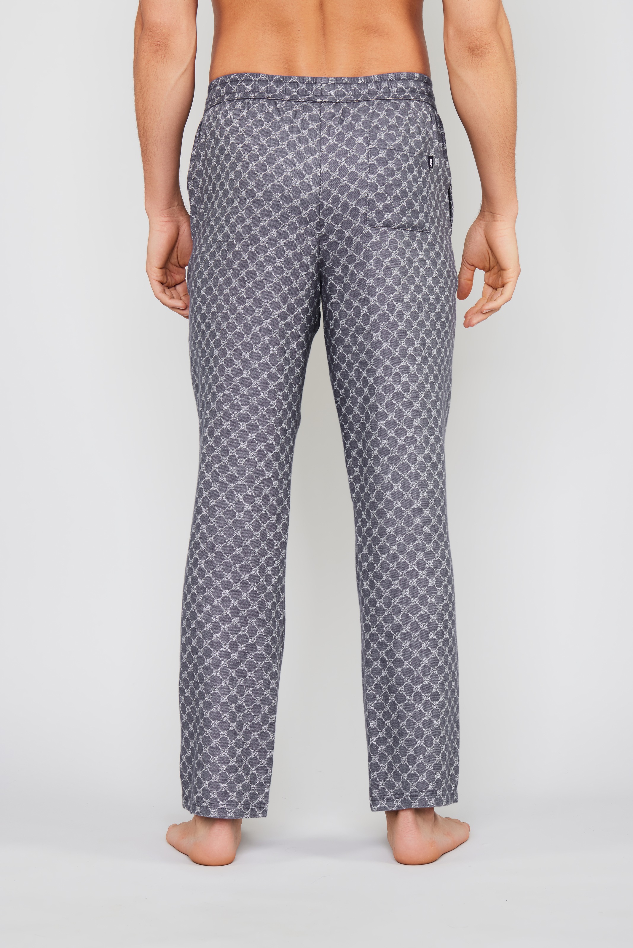 Thumbnail - JOOP Pyjamahose "Relax" Baumwoll-Viskose-Mix, Cornflower-Design, Regular Fit