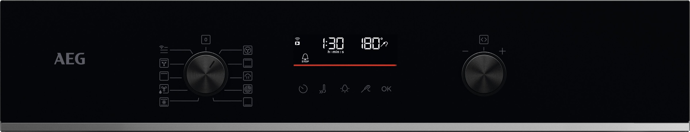 AEG 5000 SurroundCook® mit SteamBake / Einbaubackofen / WLAN-fähig / Pyrolytische Selbstreinigung / Schwarz TA5PB50WAB