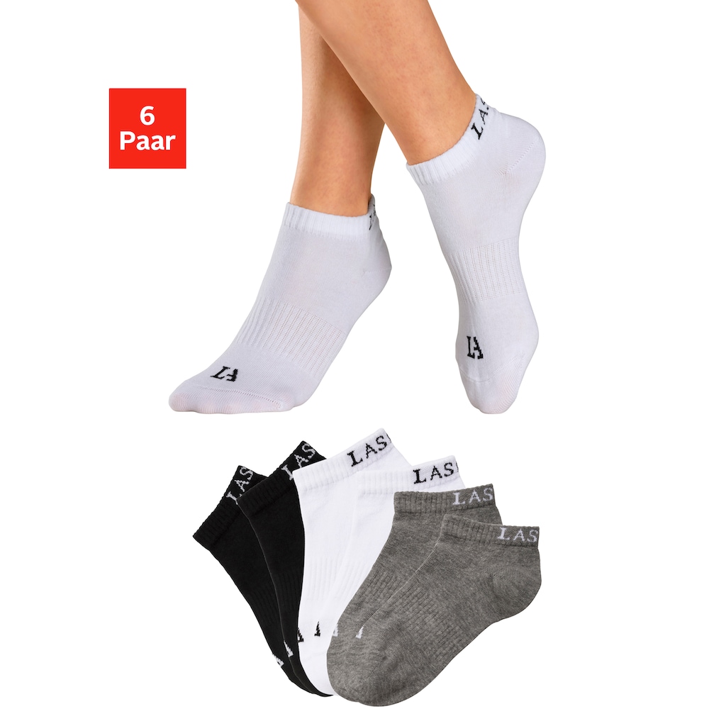 LASCANA ACTIVE Sneakersocken, (Set, 6 Paar)