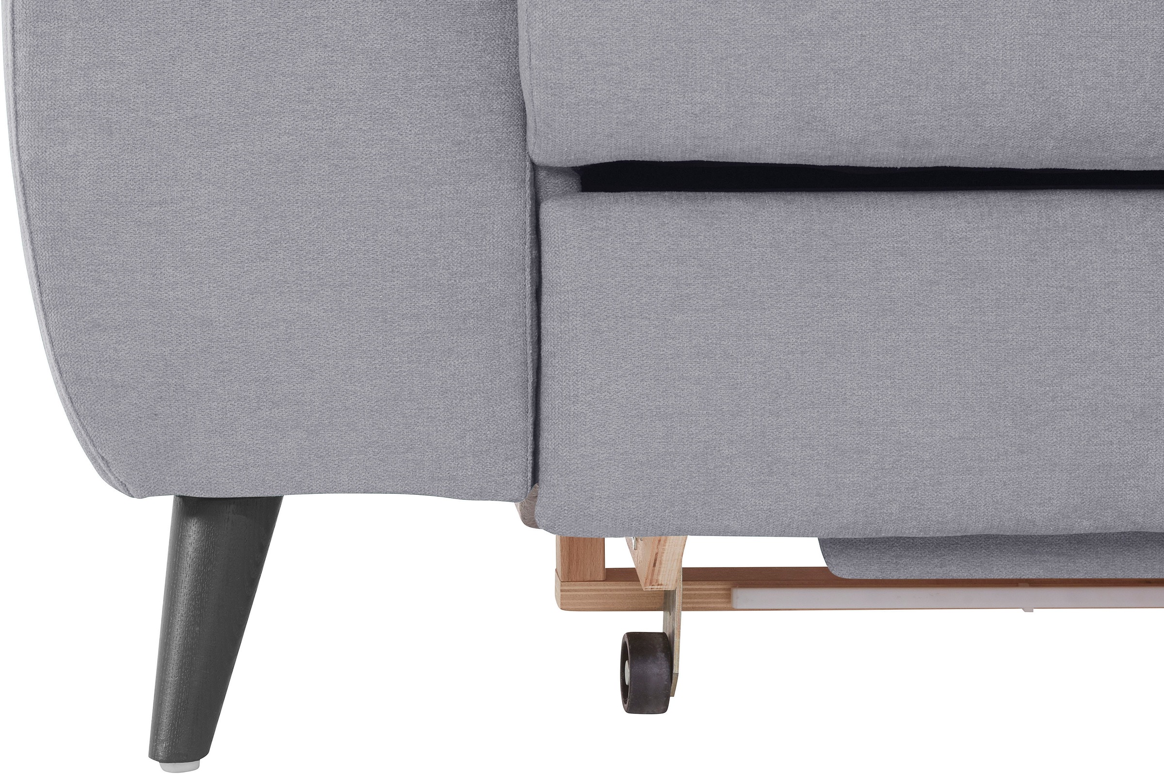 COTTA Ecksofa »Mia L-Form mit 3 Zierkissen«, wahlweise mit Bettfunktion, Bettkasten, Beleuchtung & Wireless-Charger